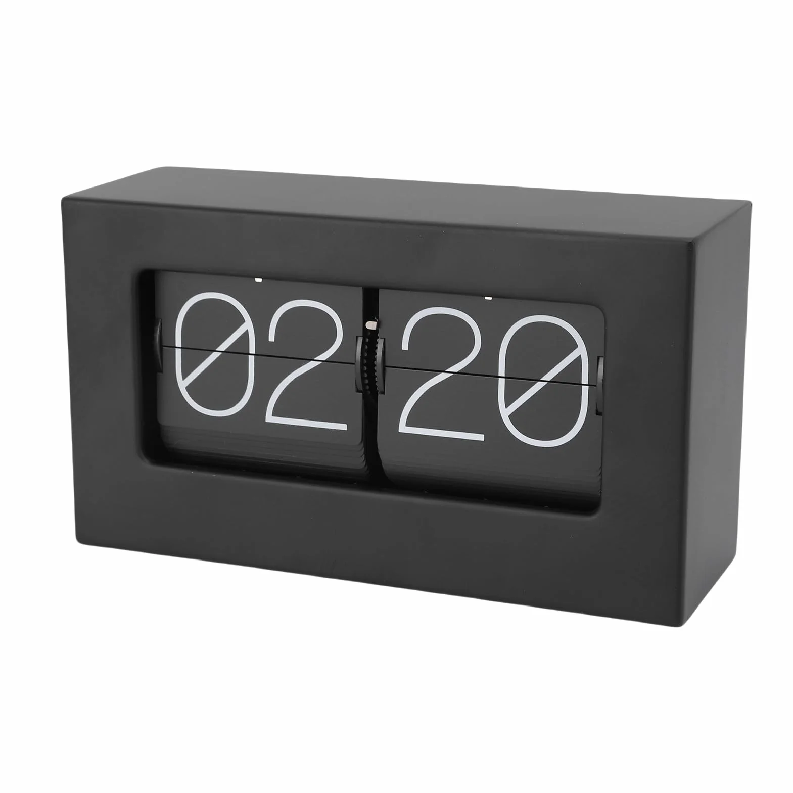Greensen Retro Flip Clock z automatyczną zmianą Stron, Mechaniczny Zegarek Stołowy ze Stali Nierdzewnej do Domu i Biura, Elegancki i Praktyczny