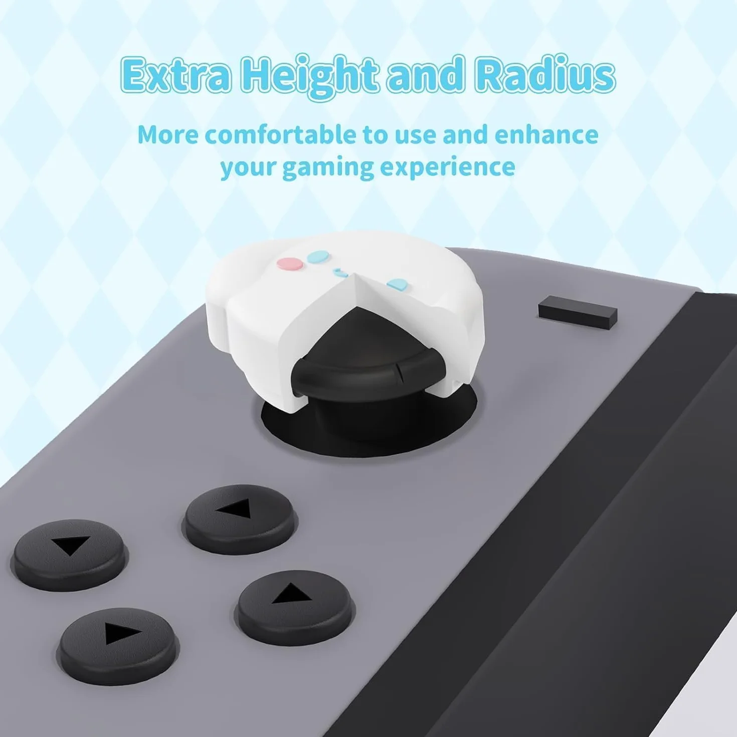 Kuitmor 4 szt. Switch Joy Con nakładki na kciuk, miękkie silikonowe etui na joystick, kawaii, kompatybilne z Switch/OLED/Lite (DEG)