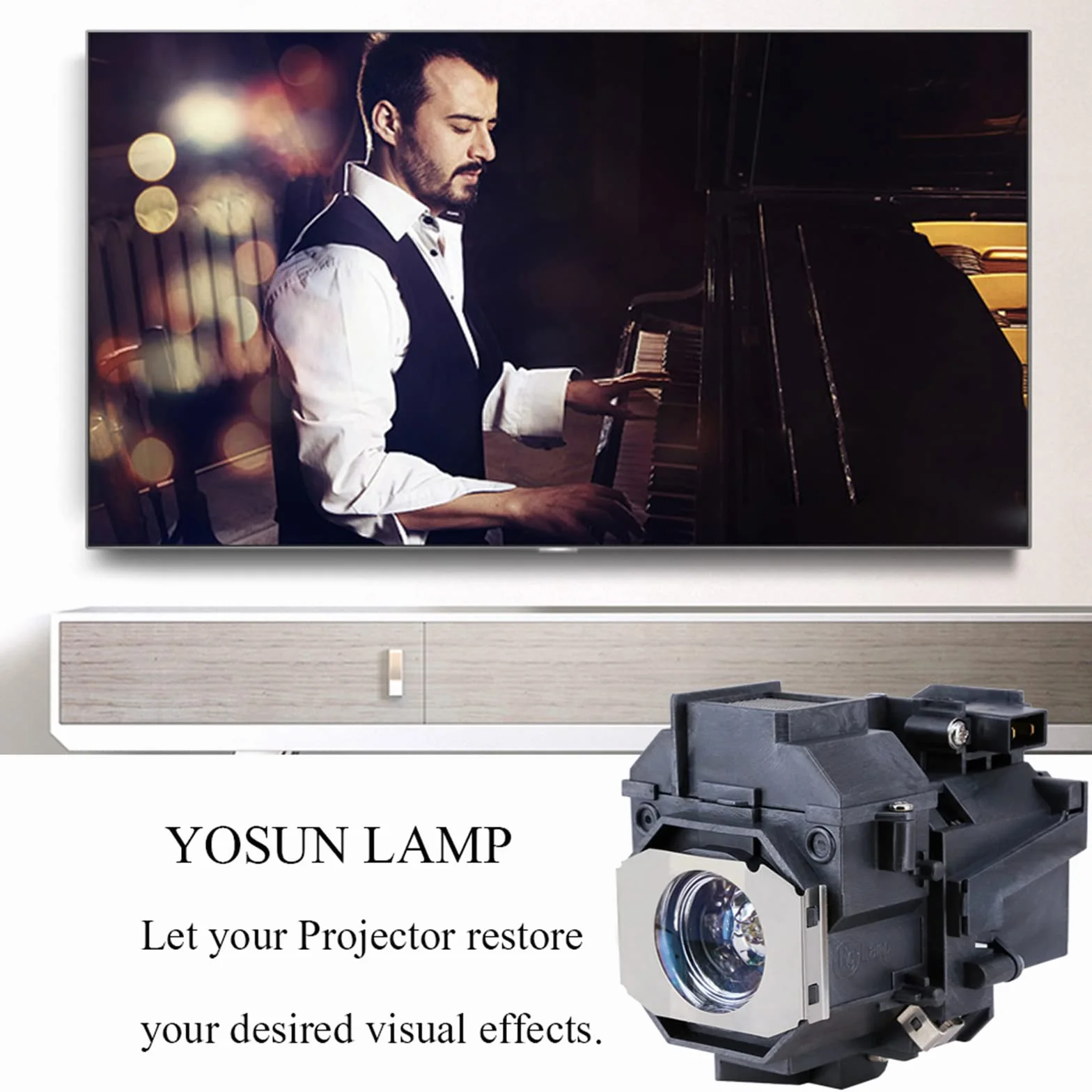 YOSUN v13h010l49 lampa projektorowa do Epson elplp49 powerLite kino domowe 8350 8345 8500ub 8700ub 8100 6100 6500ub zamiennik lampy projektora żarówka