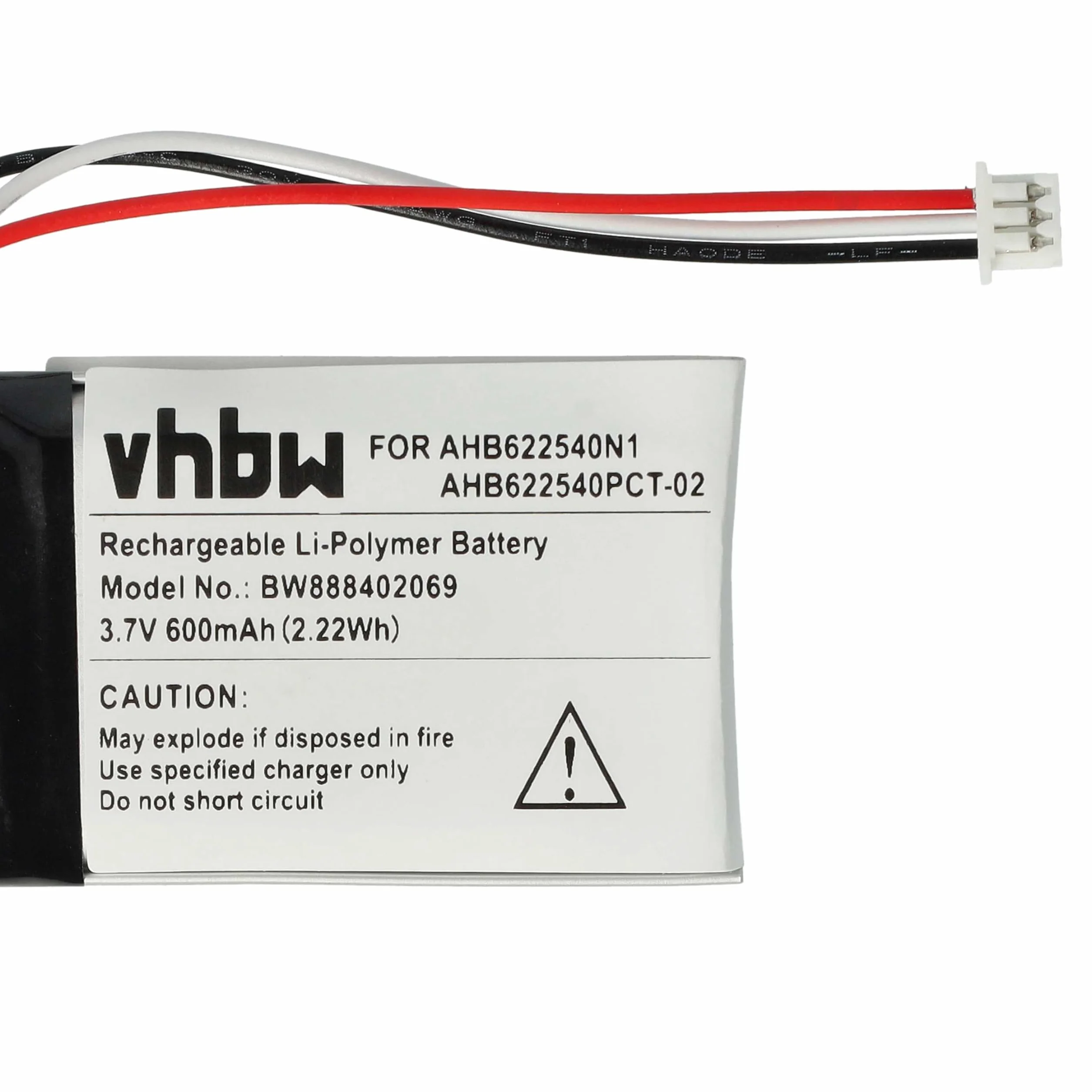 vhbw Akumulator kompatybilny z Sennheiser HD 4.40 BT, HD 4.50 BTNC Wireless Headset Headset Headset (600 mAh, 3,7 V, Li-Polymer)