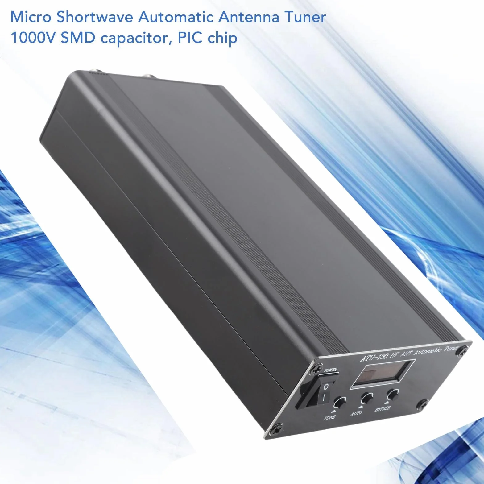 ATU-130 Tuner Antenowy 1.8-50MHz 200W Miniaturowy Krótkofalowy Automatyczny Tuner Antenowy 10-15 VDC Wyświetlacz OLED z Kablem USB