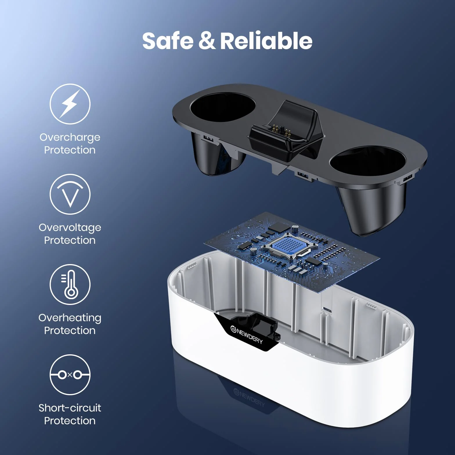 NEWDERY PS5 Controller Charger Station, szybka stacja ładująca do kontrolerów Playstation 5, zamiennik stojaka ładującego do PS5 i PS5 Pro