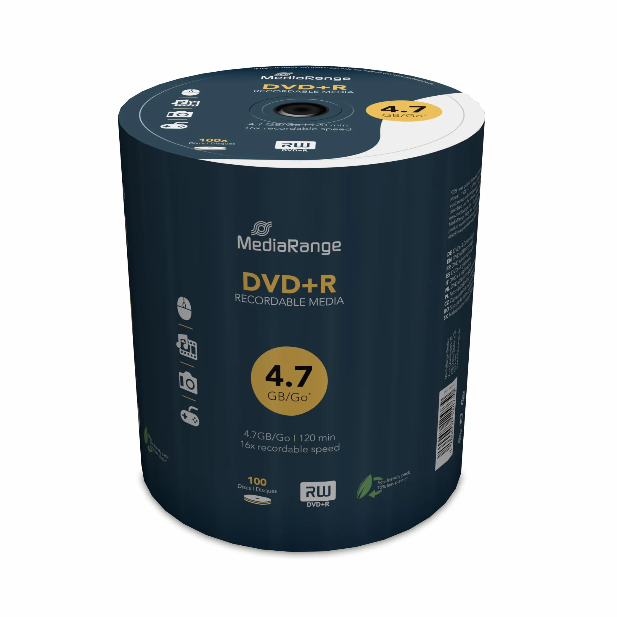 MediaRange MR443 DVD+R 4,7 GB (16 x prędkość, 100 sztuk)