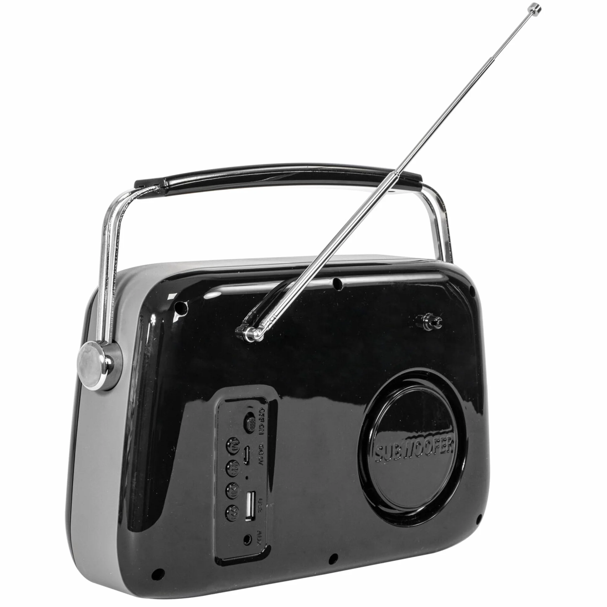 Madison - FREESOUND-VR40B - 30W Vintage Long Battery Radio z Bluetooth, USB i FM - Czarny