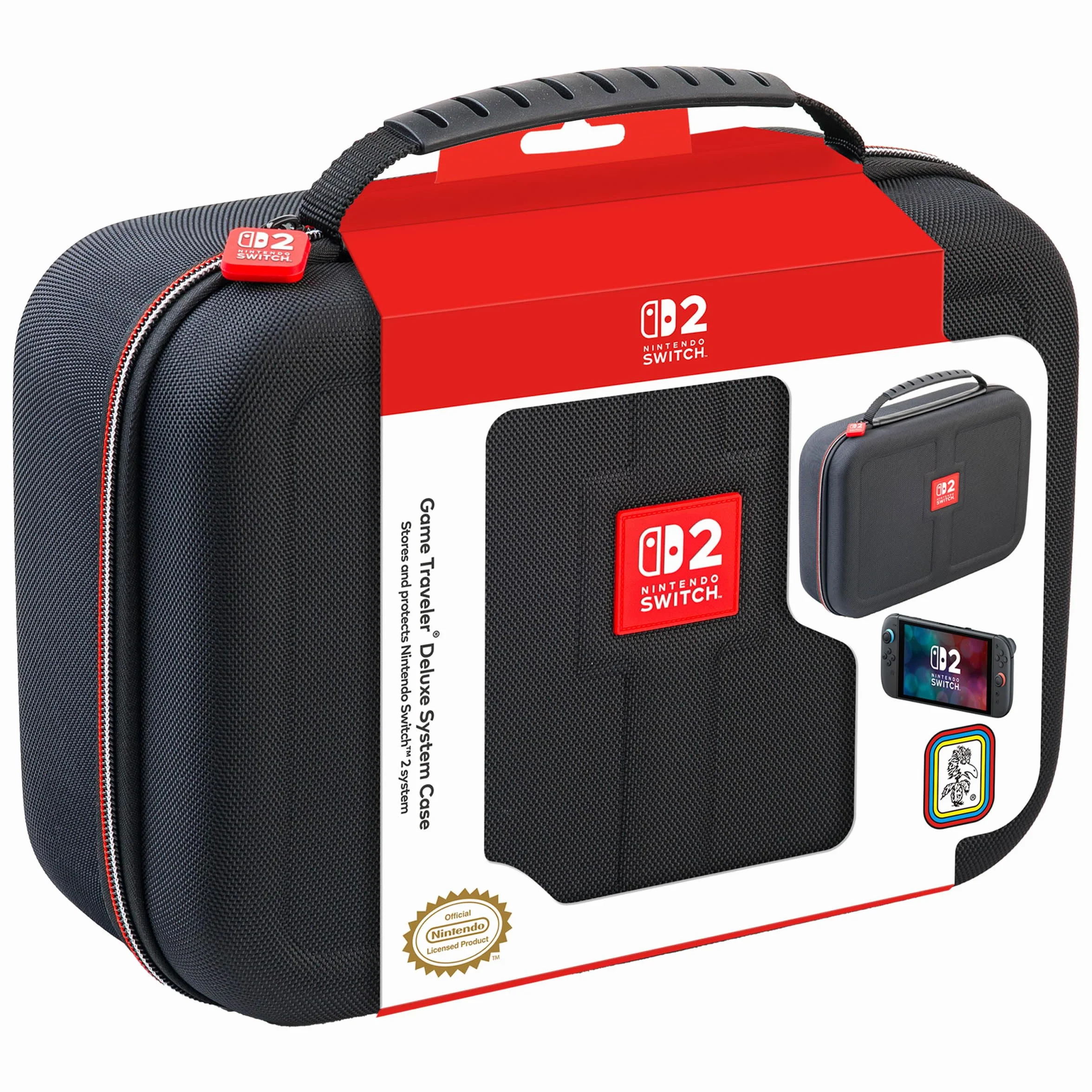 RDS - Game Traveler Deluxe oficjalny Nintendo Switch 2, OLED/Switch, pojemny schowek na zasilacz sieciowy, dok, kabel HDMI, pasek Joy-Con, karty do gier