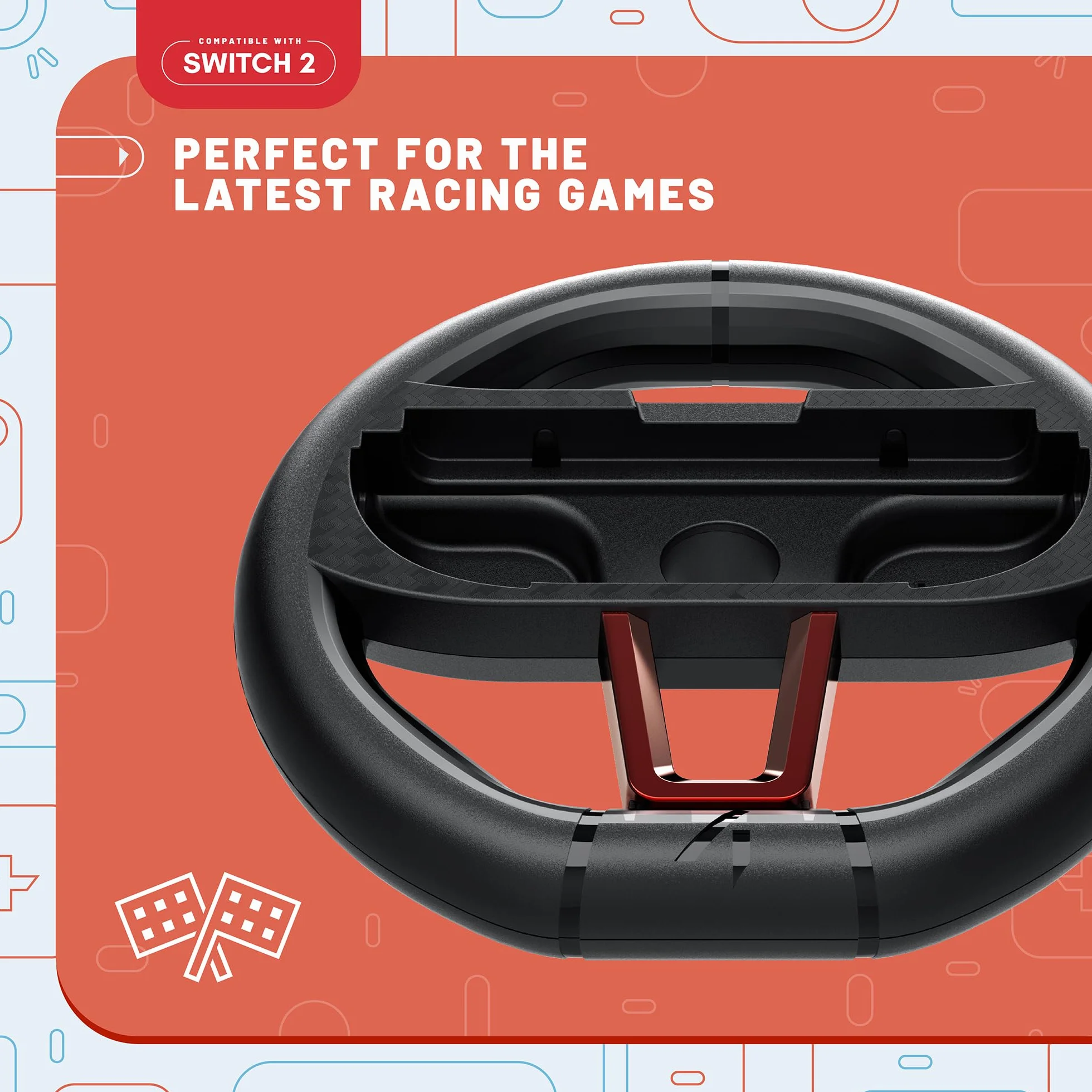 STEALTH Kierownica wyścigowa kompatybilna z Switch 2 - zestaw podwójny