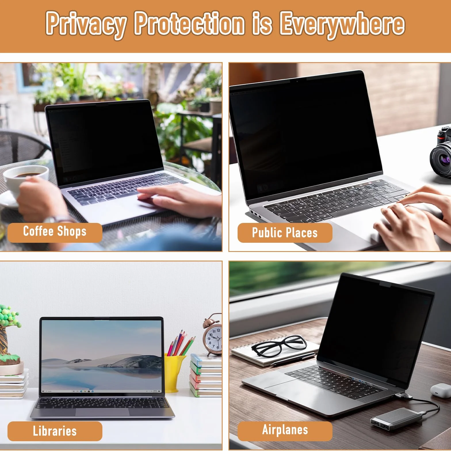 Magnetyczny filtr prywatyzujący do laptopa Surface 7 o przekątnej ekranu 13,8", ochrona przed odciskami palców, ochrona wyświetlacza PET, zdejmowana ochrona przed oślepieniem niebieskiego