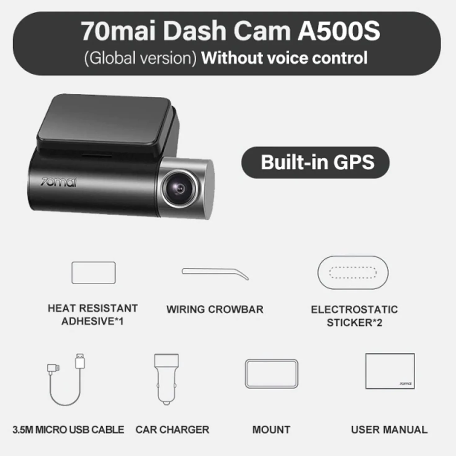 70MAI A500s Pro+ Kamera Samochodowa QHD Wideorejestrator