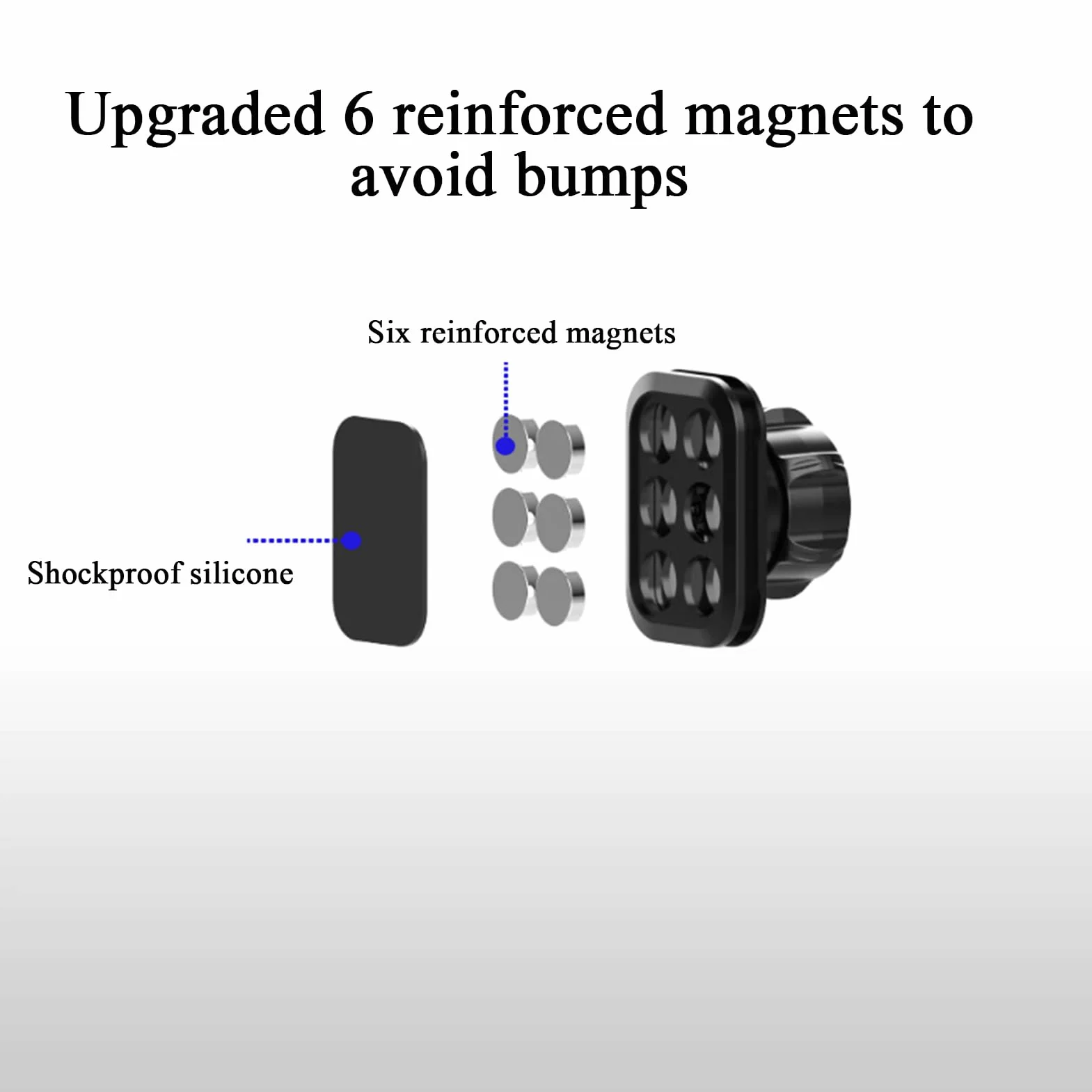 Magnetic Car Telephone Holder, Ball Head Phone Holder, Joint Replacement Base, Automobile Cradles, 17mm & Easy to Install, Sturdy Stand, Black, Ideal for Men and Women