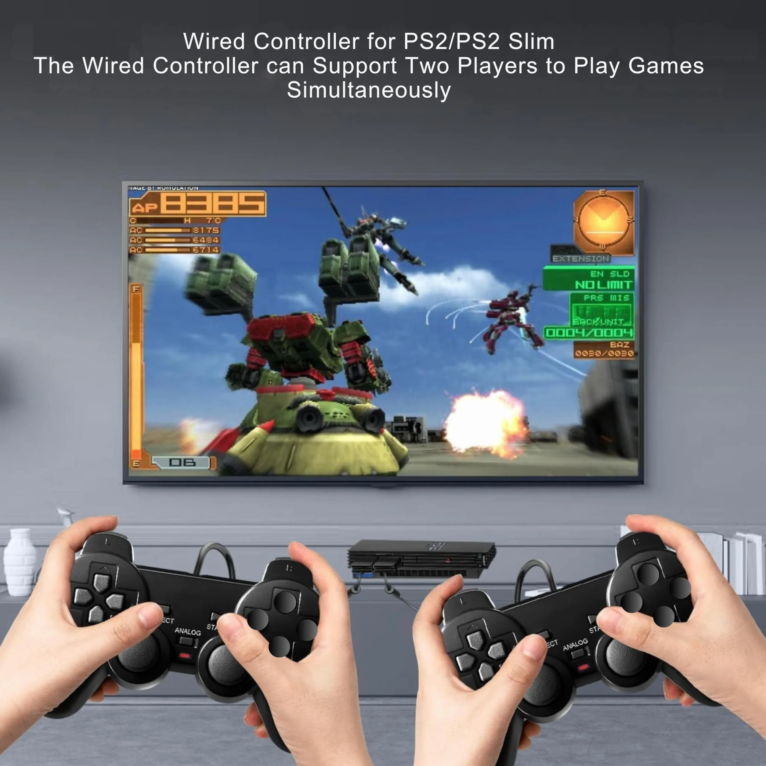 Kontroler PS2 Gamepad z kablem kompatybilny z PS1 PS one PSX
