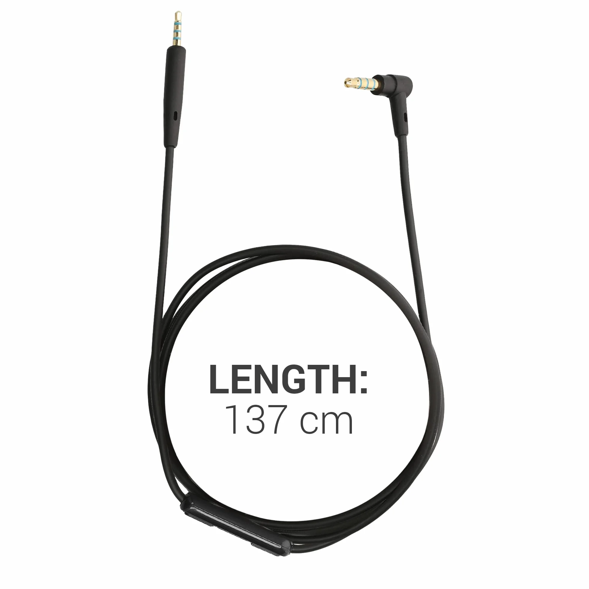 kwmobile Kabel do słuchawek JBL E30 / E50 / E55BT / E65 BTNC/LIVE 500BT / TUNE 600 BTNC/LIVE 650 BTNC - kabel zamienny 150 cm mikrofon regulator głośności - jack 3,5 mm, czarny, 60562.01_m002783
