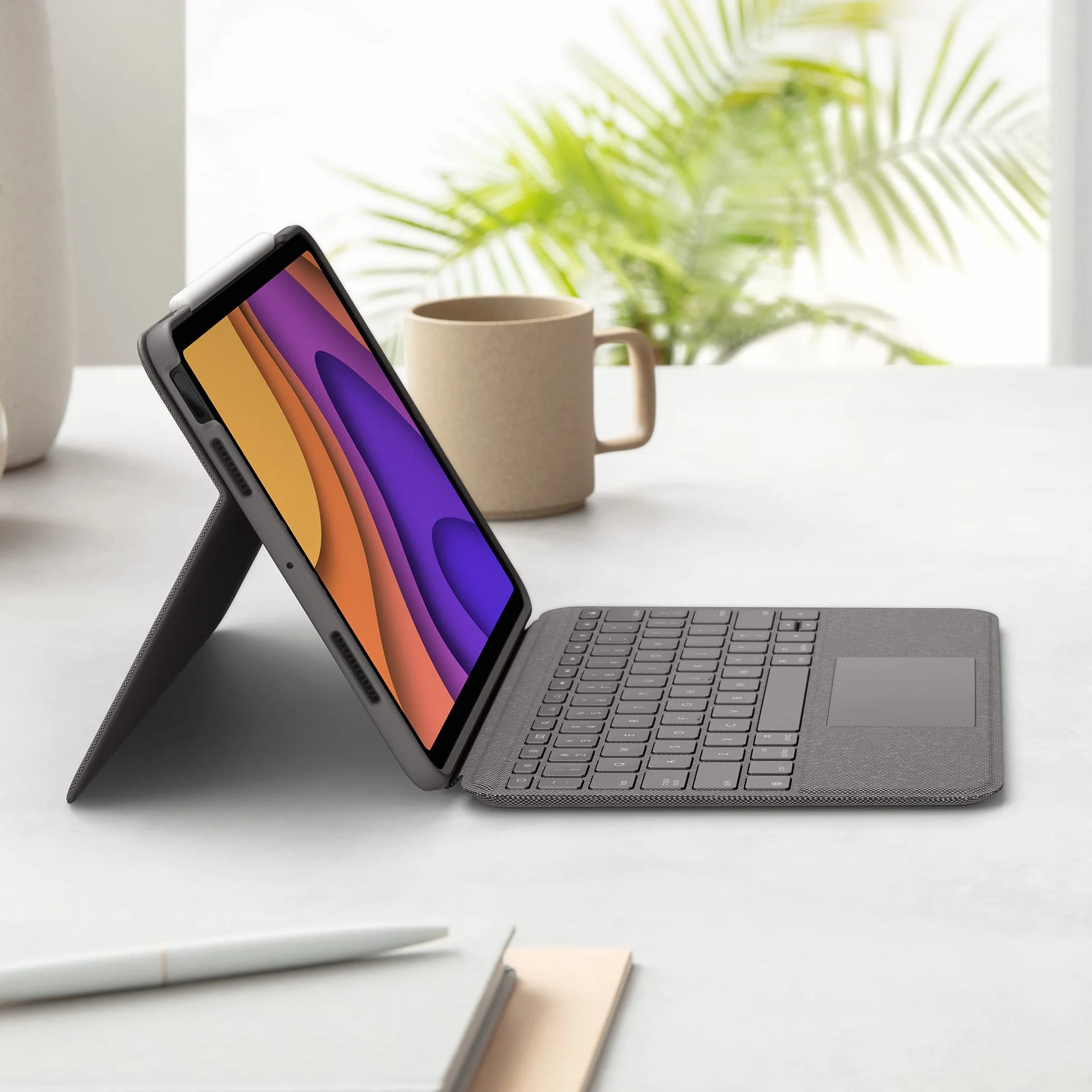 Logitech Folio Touch For Ipad Air 4th, 5th Gen. Etui Z Podświetlaną Klawiaturą, QWERTY układ hiszpański - Szary
