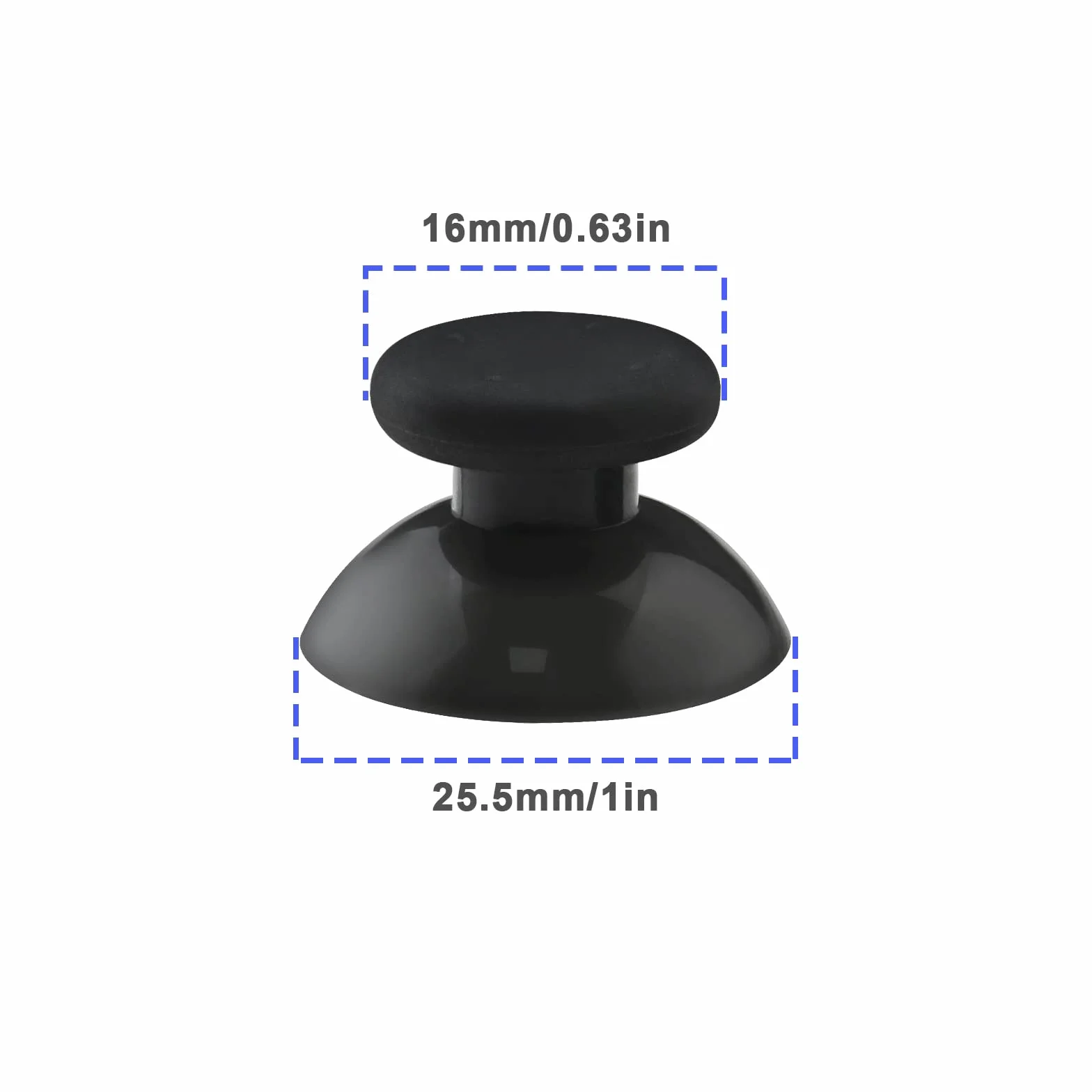 Zamienne nakładki joysticka, 8 sztuk, kompatybilne z kontrolerem Xbox 360, pałeczki ABS, osłona gamepada Rocker, 16 x 25,5 mm / 0,63 x 1 cala, czarne i szare