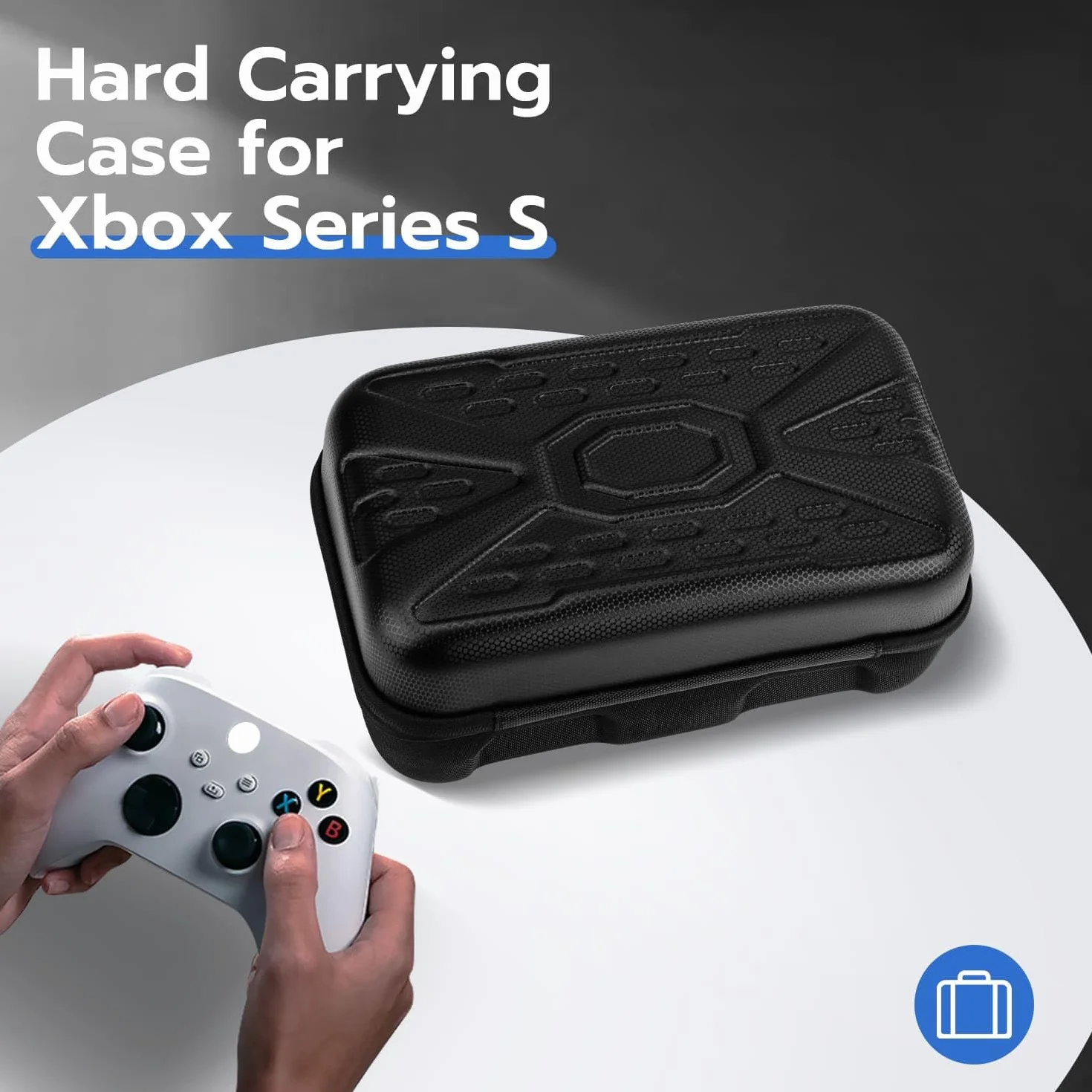 Mcbazel Etui na konsolę Xbox Series S, Etui podróżne na konsolę Xbox Series S z bezprzewodowym kontrolerem i akcesoriami do gier - Czarne.