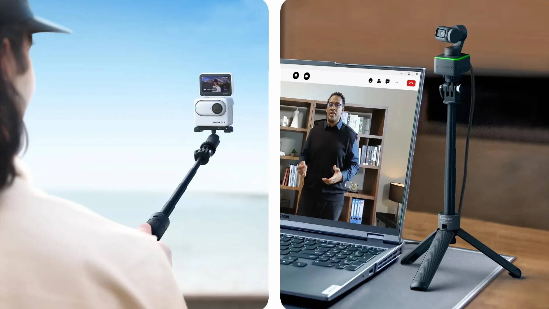 Insta360 Mini Statyw 2 w 1 dla X3, Link, ONE RS, R, X2, GO 2, X - Czarny