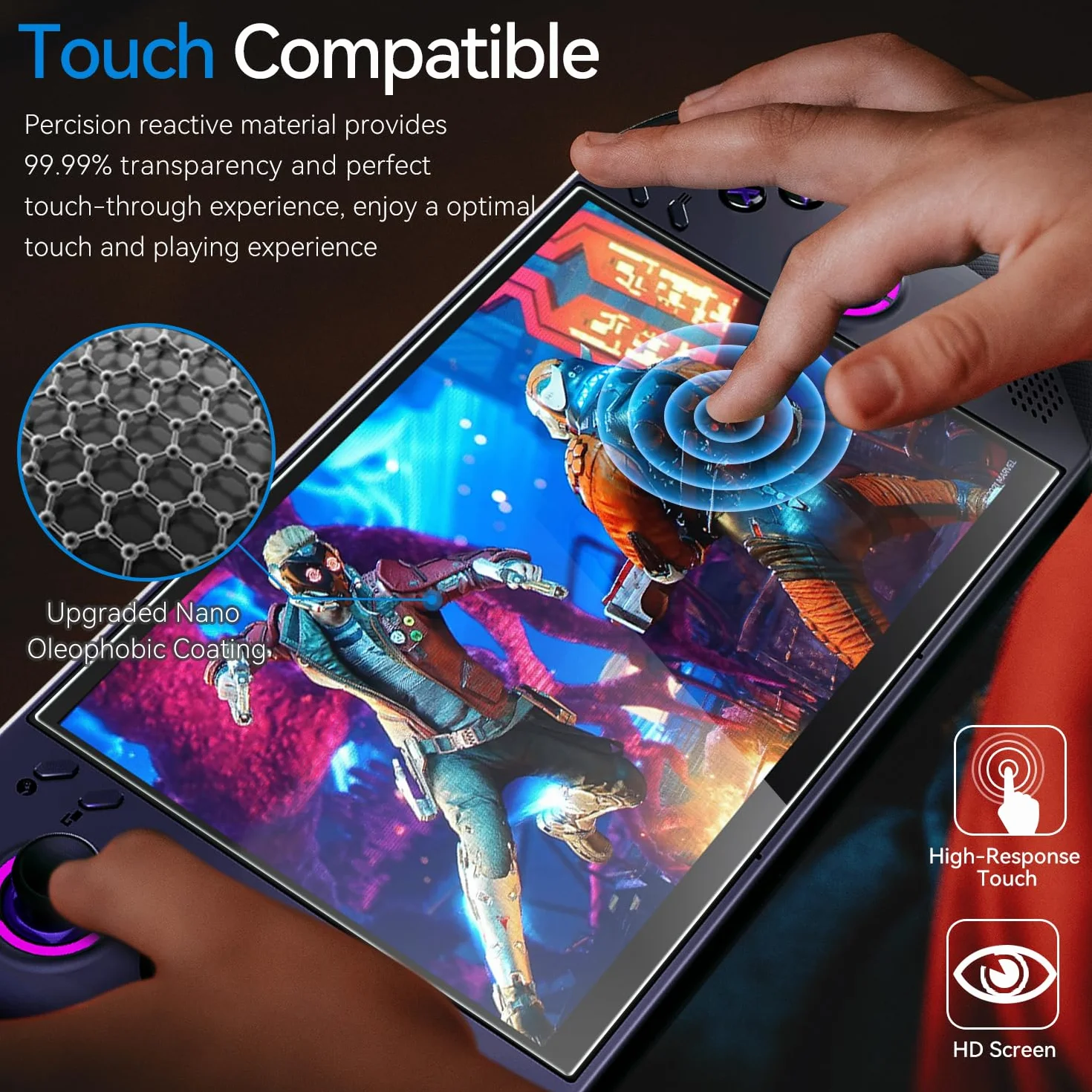 ivoler 2-pakt Ochrona ekranu ze szkła hartowanego dla Lenovo Legion Go S Handheld 2025, pełna osłona przezroczysta HD Clear Anti-Scratch dla Lenovo Legion Go S, 20,3 cm (8 cali)