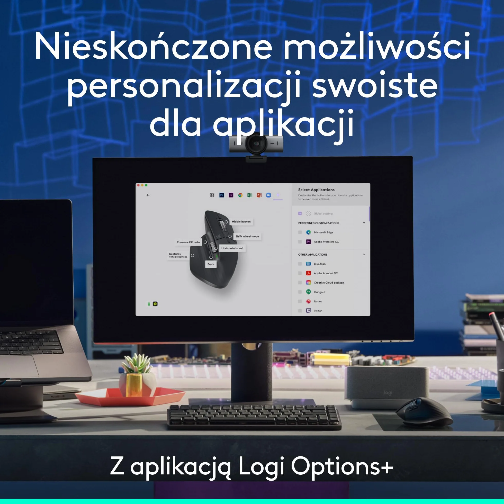 Logitech MX Master 3S – Wydajna mysz bezprzewodowa z błyskawicznym przewijaniem, Ergo, 8K DPI, śledzenie ruchu na szkle, ciche kliknięcia, Bluetooth, Windows, Linux, Chrome - Grafit