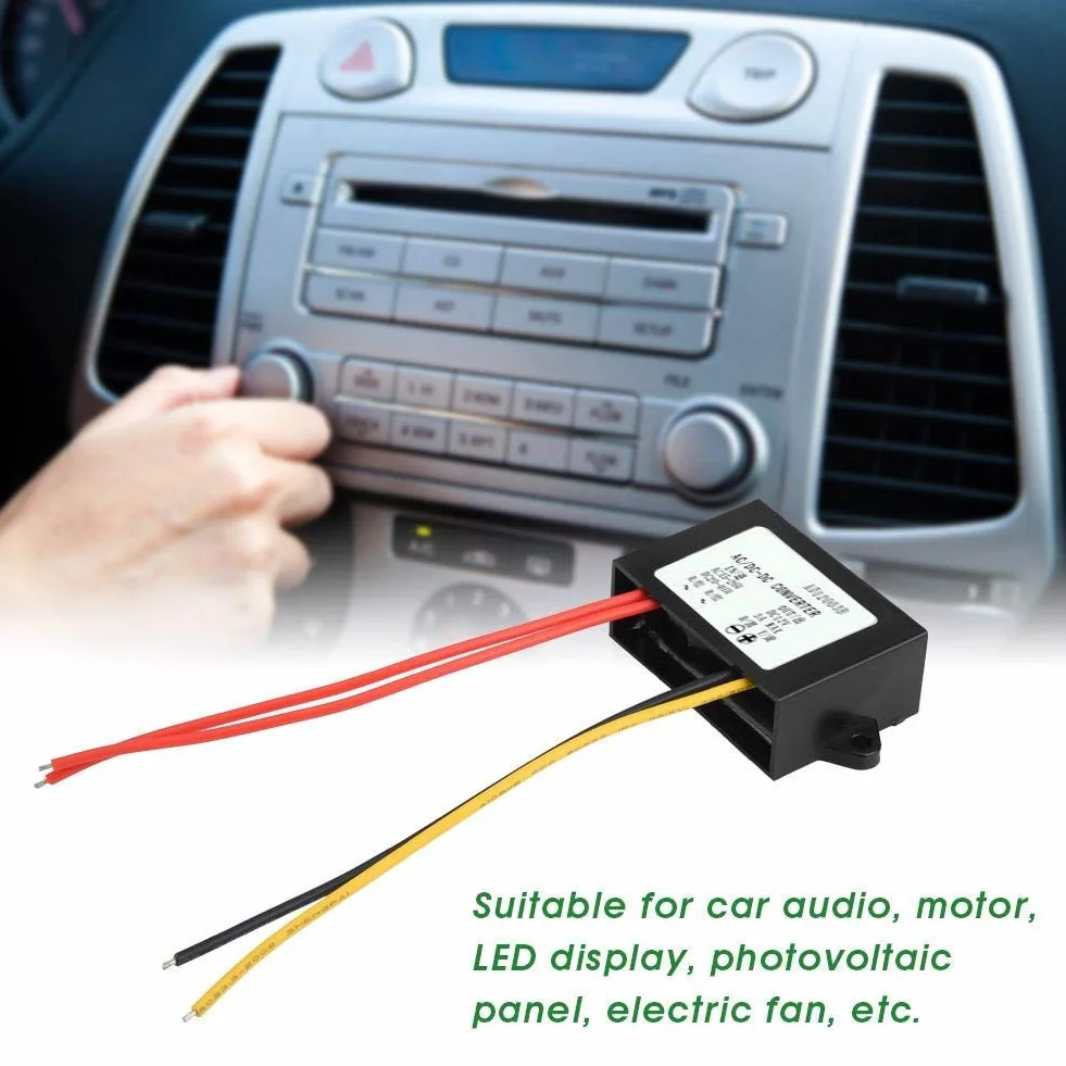 AC-DC Converter, AC 24 V do DC 12 V 3 A, prostownik obniżający, konwerter do samochodu, silnika audio, moduł Step Down z wyświetlaczem LED