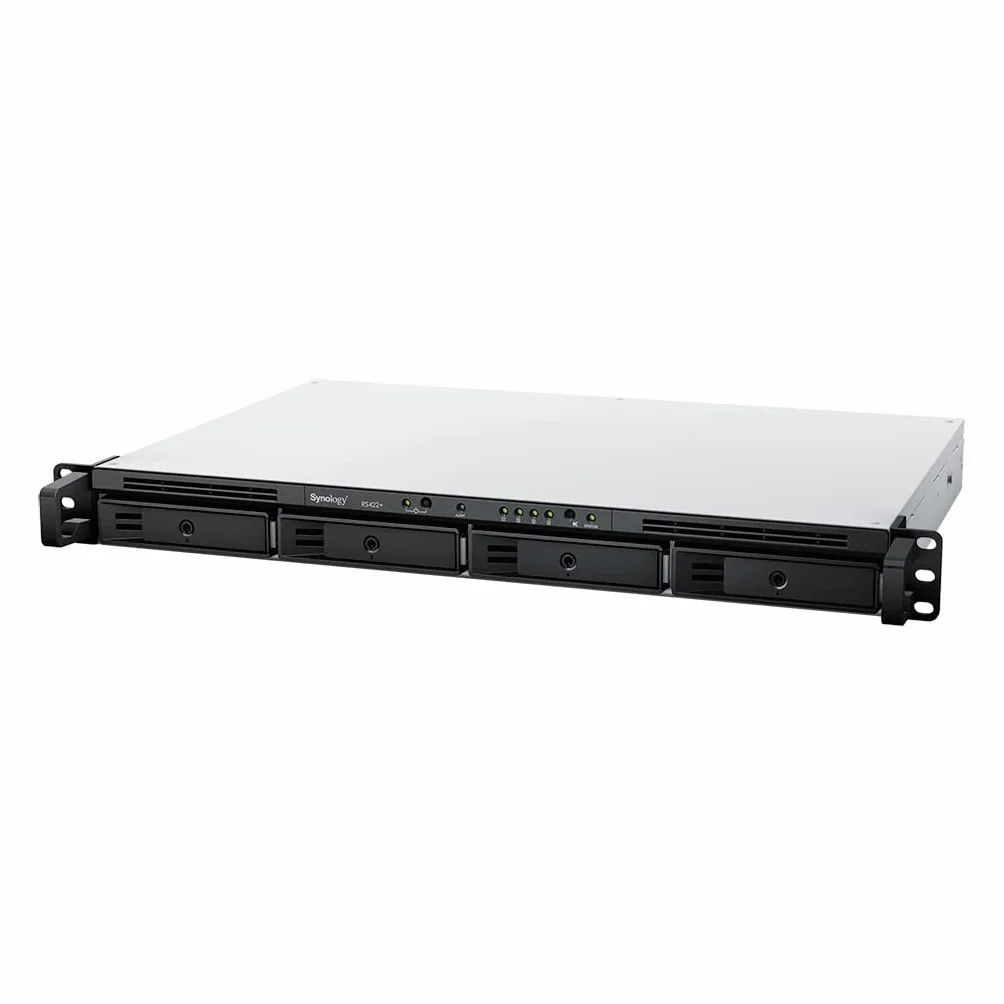 Synology 4-kieszeniowy procesor NAS 1,4 GHz Quadcore - RS422+ Rack Station, czarny