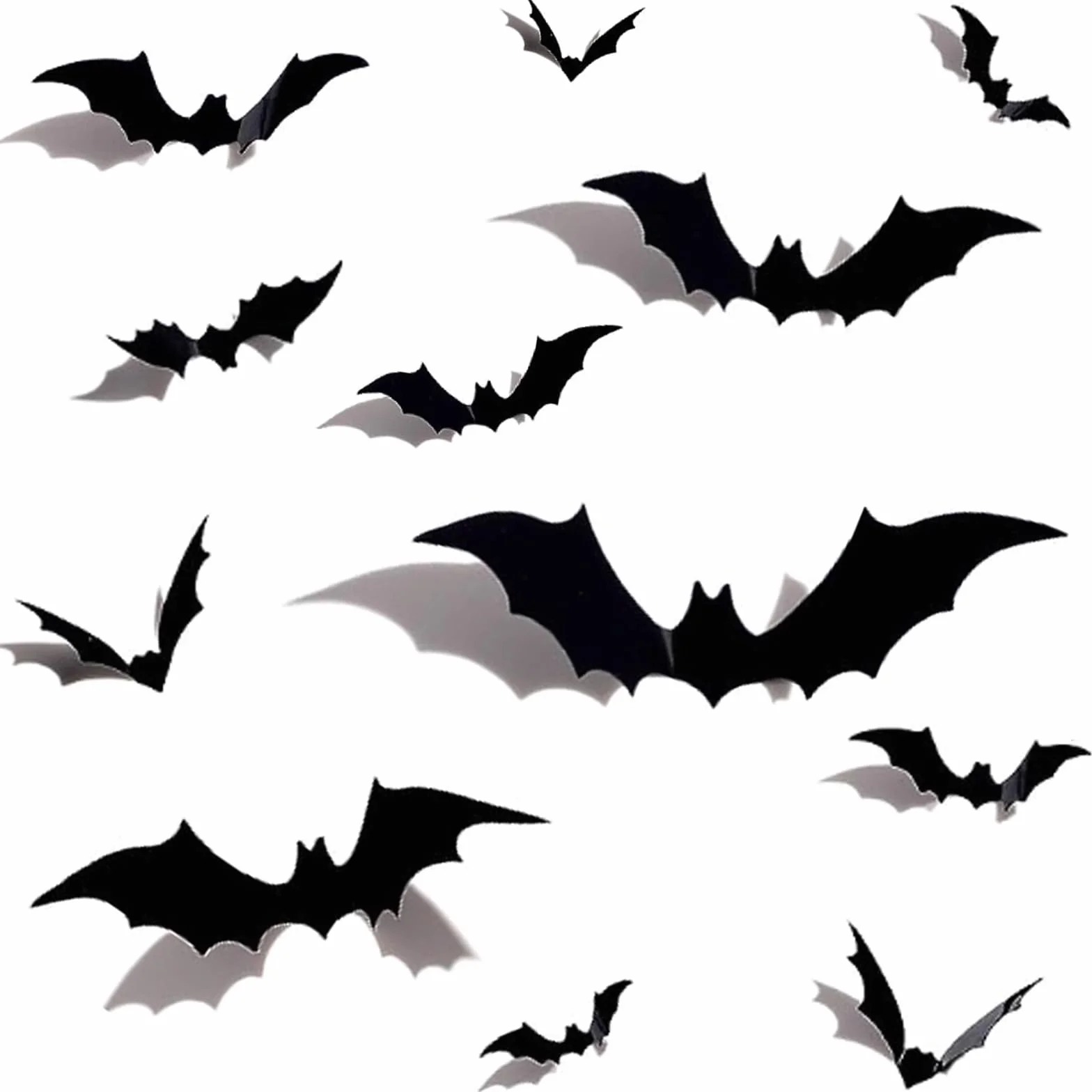 Nietoperz 3D na Halloween, 16 sztuk, wodoszczelne PCW do zewnątrz, dekoracja do ogrodu, na imprezę, "zrób to sam", naklejka ścienna