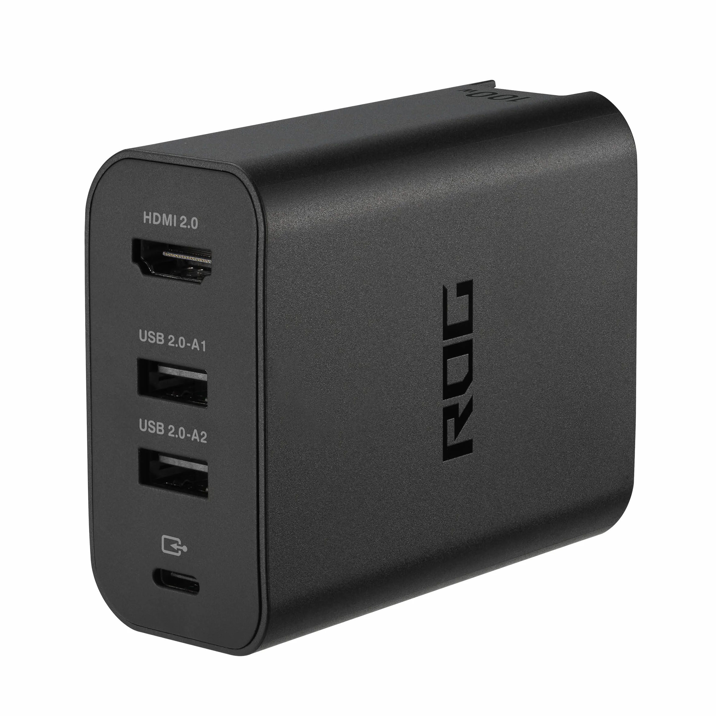 ASUS ROG ładowarka 100 W i kabel USB-C 1,5 m | moc całkowita do 100 W | 3 porty USB | 1 złącze HDMI | kompaktowy i wydajny | czarny