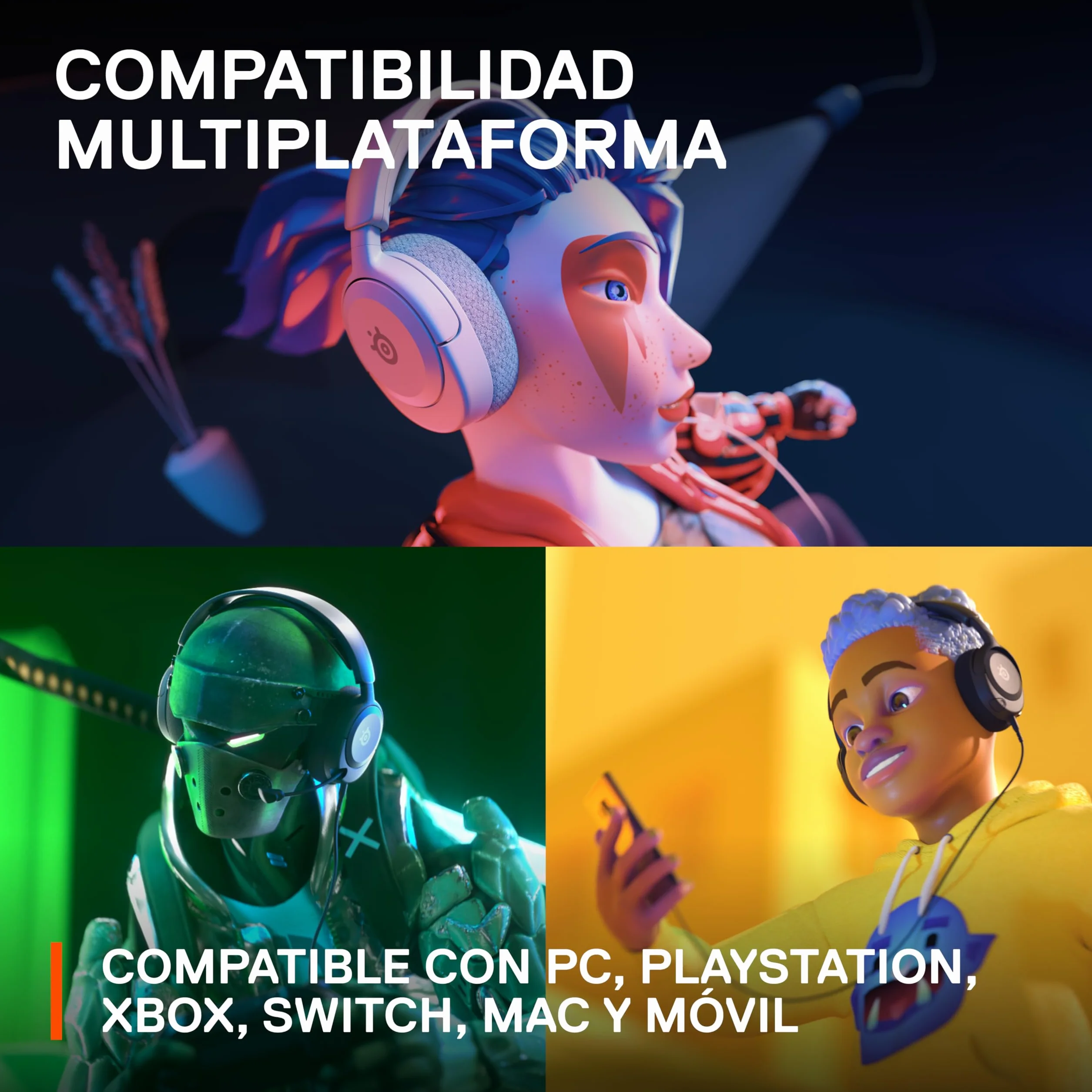 SteelSeries Arctis Nova 1 wielosystemowy zestaw słuchawkowy do gier, sterowniki Hi-Fi, dźwięk przestrzenny 360°, mikrofon z redukcją szumów, PC, PS5/PS4