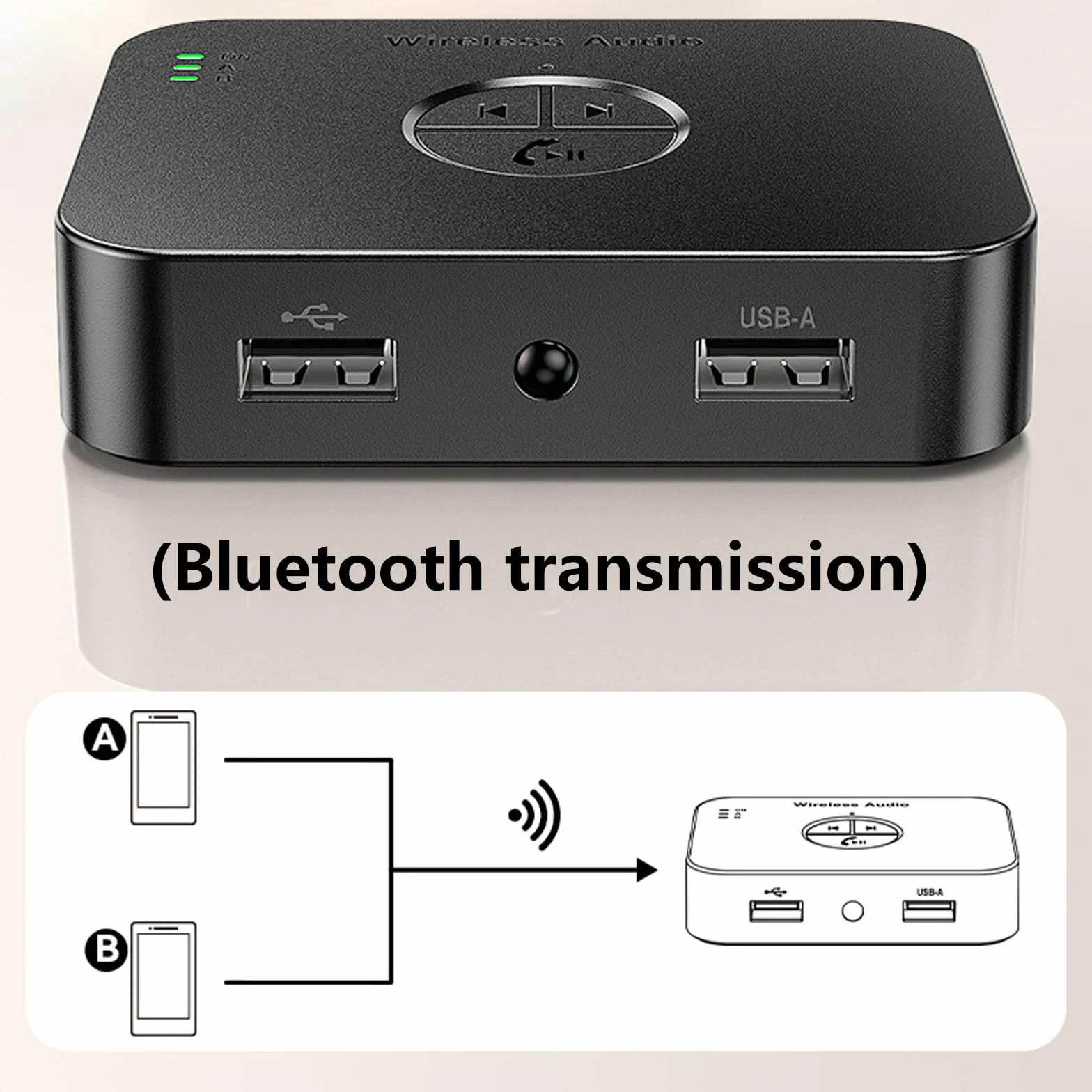 Adapter Bluetooth stereo, 6.0 adapter stereo, odbiornik Bluetooth z pilotem zdalnego sterowania AUX 3,5 mm RCA, nadajnik HiFi do głośników TV, projektorów