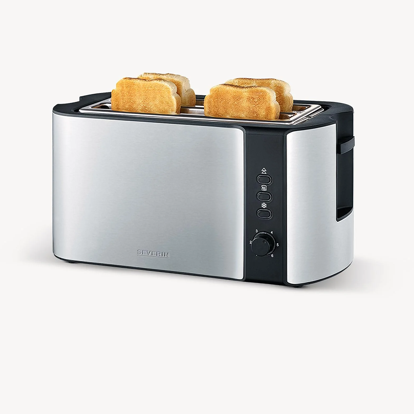 Severin AT 2590 Toster Stal Nierdzewna 1400 W Czarny Srebrny