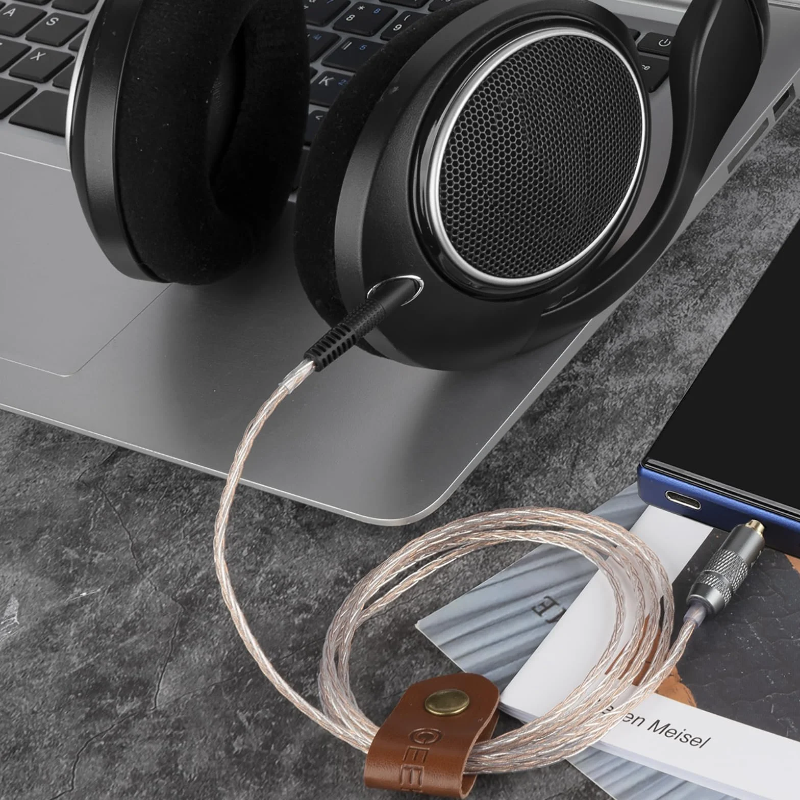 GEEKRIA Apollo Kabel kompatybilny z Sennheiser HD 620S/599/598/550/505, 2,5 mm, zapasowy przewód do słuchawek Hi-Fi o wysokiej rozdzielczości, zestaw słuchawkowy HiFi (1,2 m)