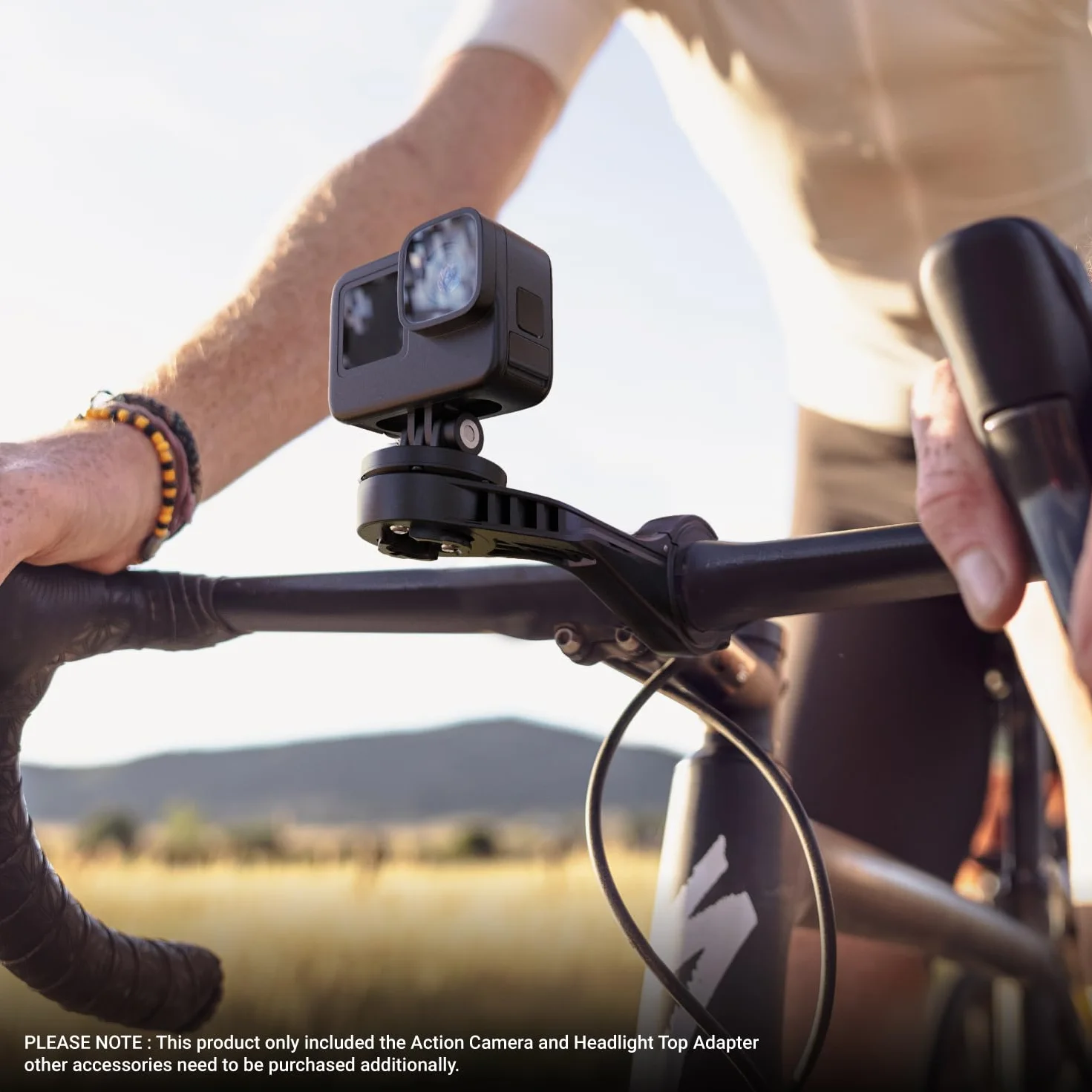 TUSITA Kamery Sportowej i Reflektora Górnego Uchwyt Adapter Kompatybilny z Garmin Uchwyt Rowerowym