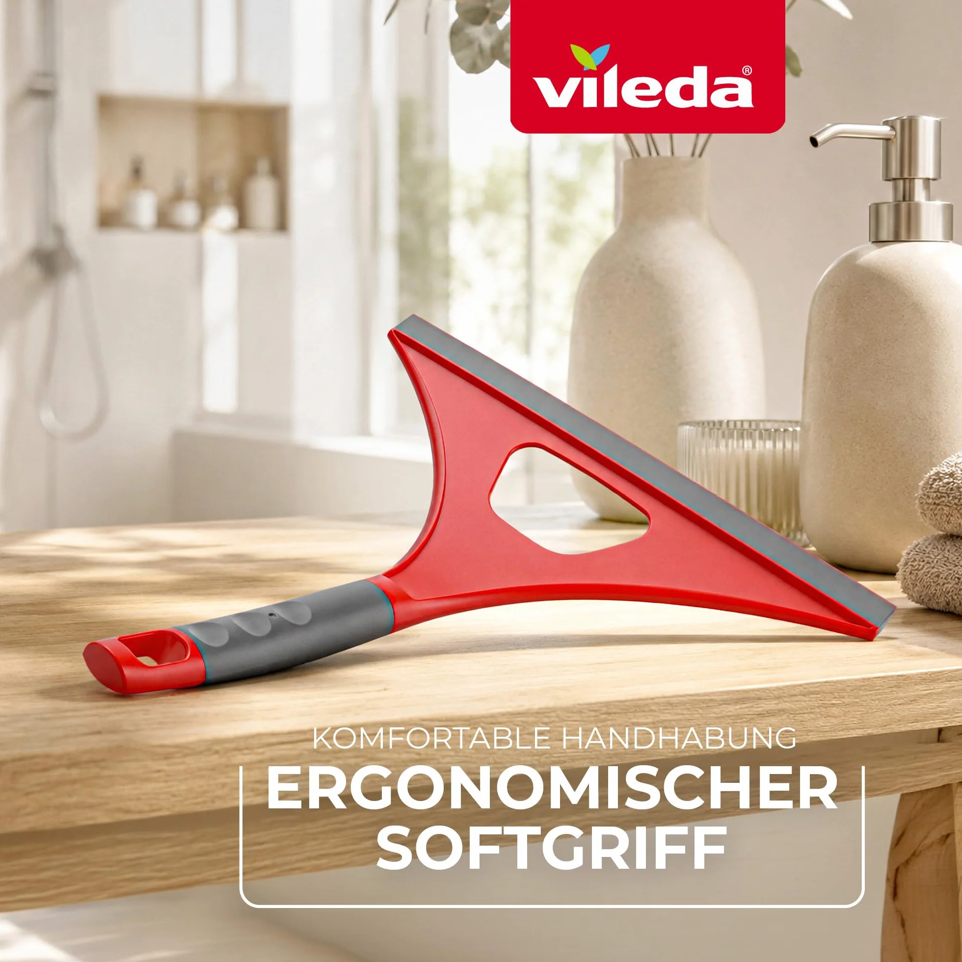 Vileda Ściągacz prysznicowy 25,5 cm do szkła płytek luster