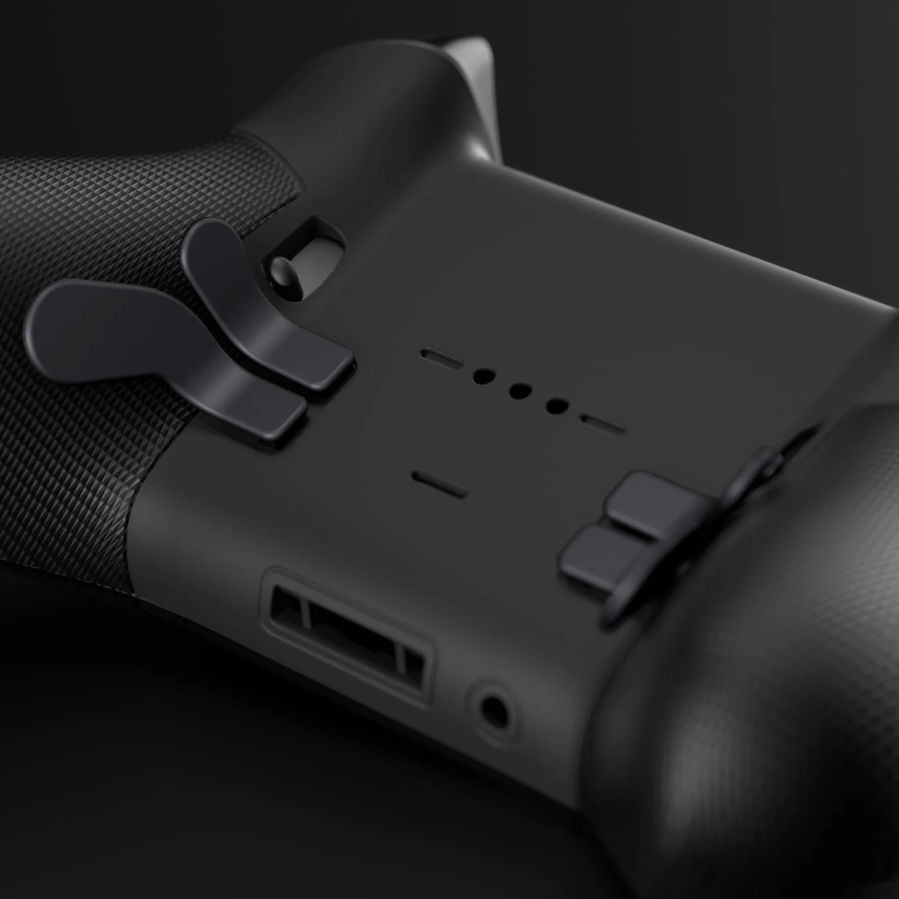 Wiosła ze Stali Nierdzewnej eXtremeRate 4 Szt Metal Czarny, Części Zamienne Zestawy Akcesoriów Wymiana Blokady Spustu Włosów dla Xbox One Elite/Elite Seies 2/Elite 2 Core Controller