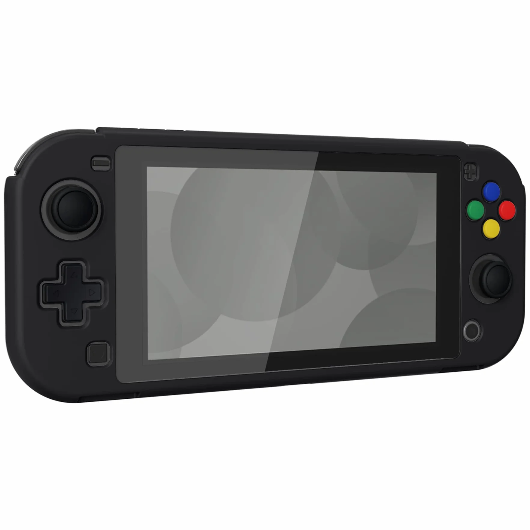eXtremeRate PlayVital Etui Ochronny do Switch Lite,Obudowa Protective Cover do Switch Lite,Case Hard Shell z Ochraniacz Ekranu&Kciuka Caps&Caps Przycisków Stickers-Czarny