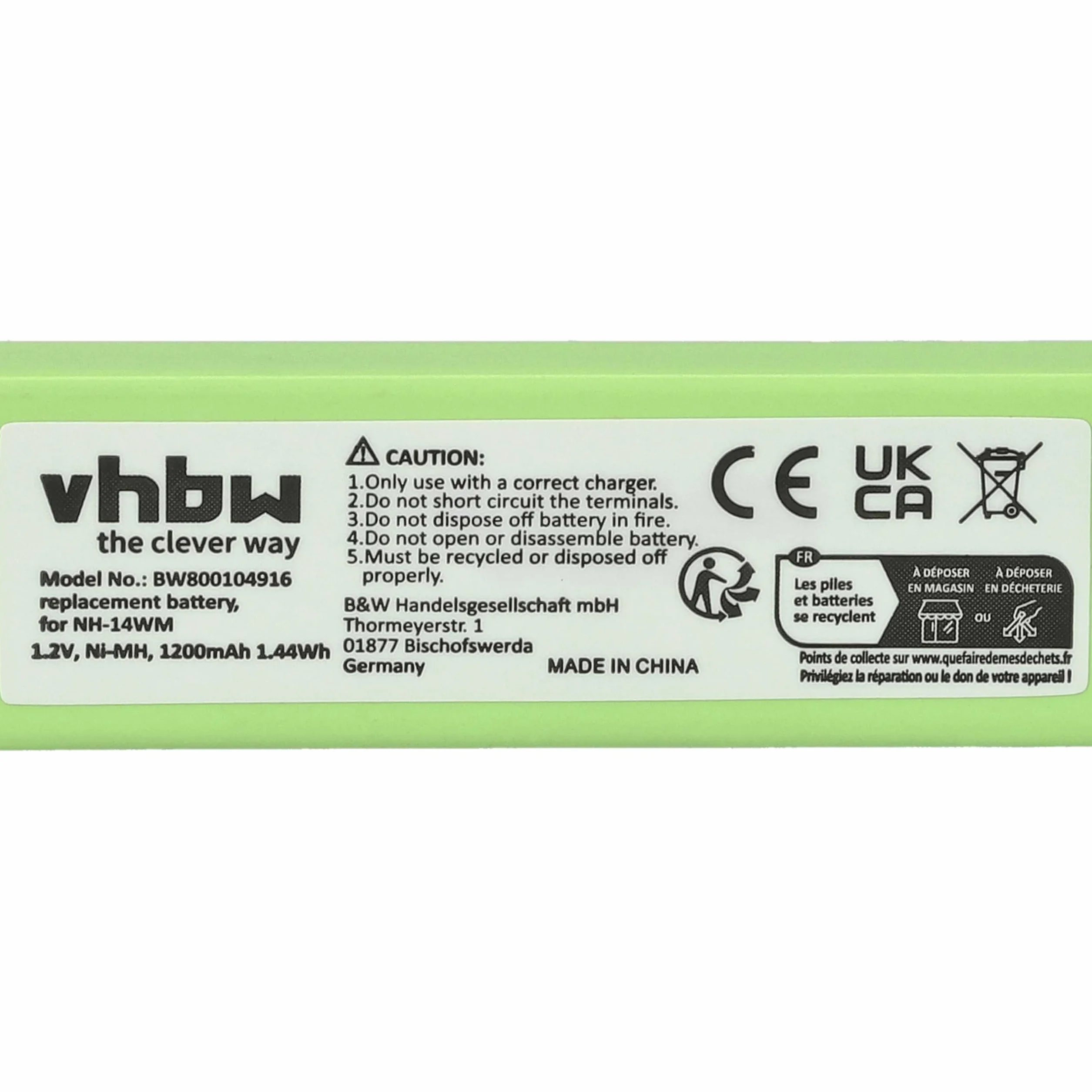 vhbw Akumulator kompatybilny z odtwarzaczem MP3 Grundig Mystixx CDP9410 odtwarzacz MP3 (1200 mAh, 1,2 V, NiMH)