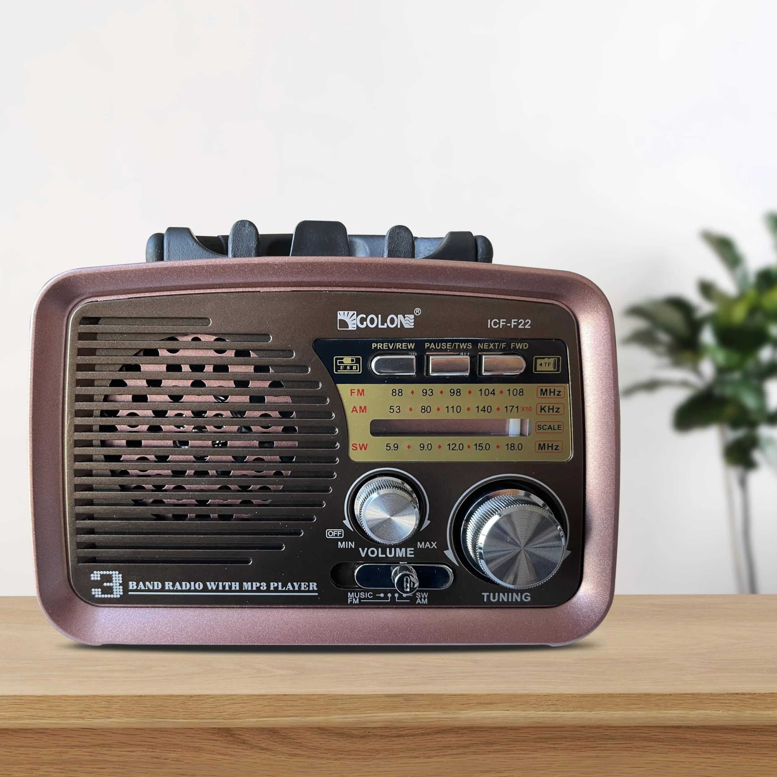 Retoo Radio Bluetooth FM retro nostalgiczne radio walizkowe o wyglądzie drewna, w stylu vintage, kompaktowe urządzenie obsługuje karty SD USB, proste radio kuchenne do biura, domu, seniorów