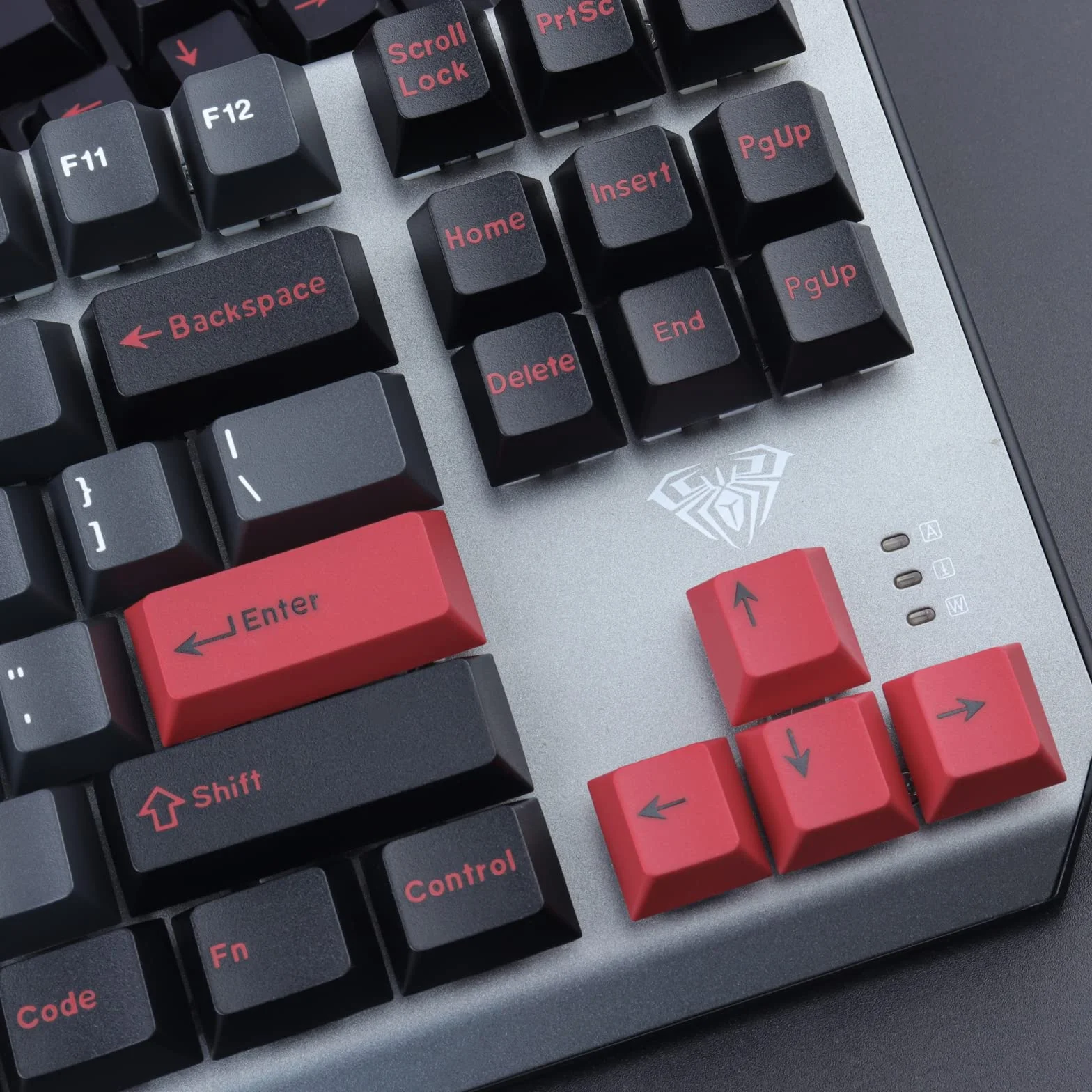 Nasadki klawiszowe Evil Dolch Double Shot, 170 klawiszy, profil Cherry, ABS, nasadki na klawisze do przełączników MX, układ ISO/ANSI, klawiatura mechaniczna