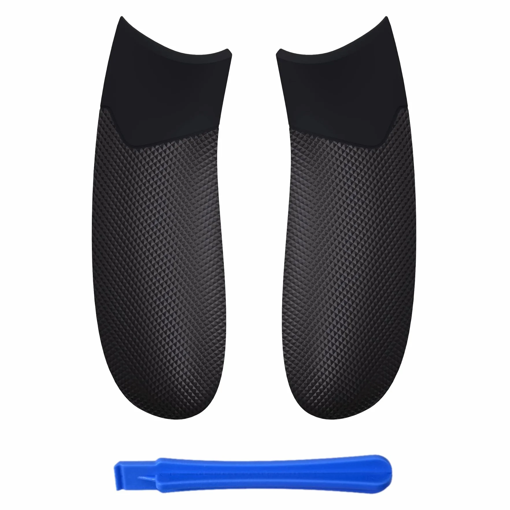 eXtremeRate Czarny Performance Gumowane Uchwyty Wymiana Back Panels dla Xbox Series X/S Controller, Antypoślizgowe Szyny Boczne z Teksturą Diamentową Uchwyty dla Xbox Core Controller - Controller Nie Jest Wliczony W Cenę