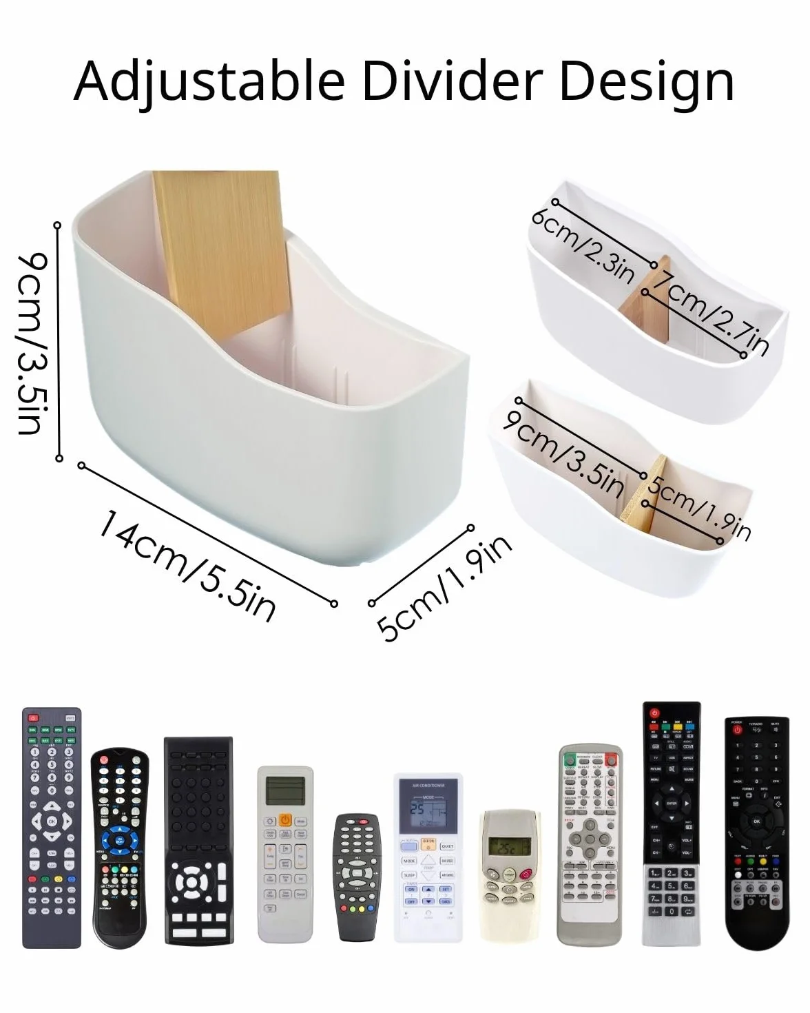 LINFIDITE 2 sztuki samoprzylepnych uchwytów na pilota zdalnego sterowania, do montażu na ścianie, uchwyt uniwersalny, organizer na odtwarzacz multimedialny, kontroler, ładowanie telefonów komórkowych, kość słoniowa, 2 sztuki