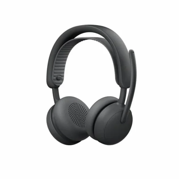 Logitech Zone Wireless 2 ES for Business - Bezprzewodowe słuchawki z redukcją szumów z adaptacyjną hybrydową ANC, Bluetooth, USB-C i USB-A, certyfikat Microsoft Teams - Grafitowy