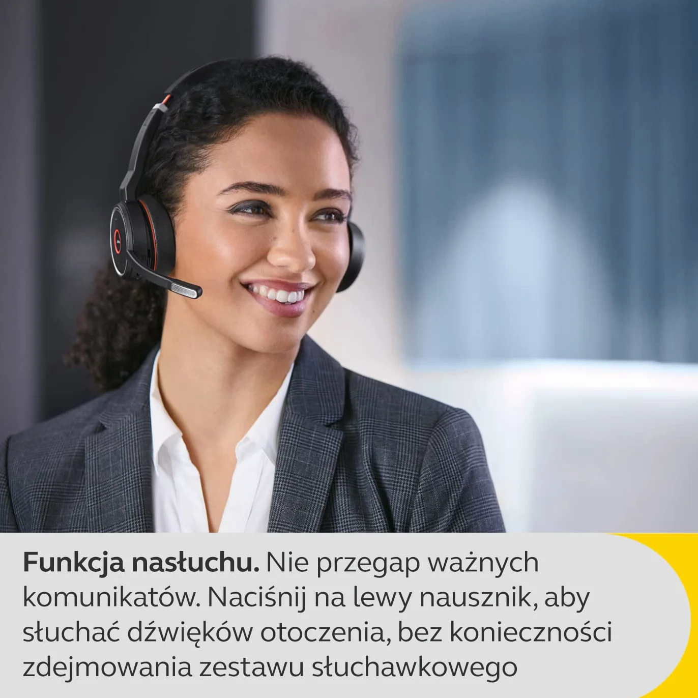Jabra Evolve 75 SE - bezprzewodowy zestaw słuchawkowy Bluetooth stereo - z mikrofonem i aktywną redukcją szumów - certyfikat MS Teams, współpracuje ze wszystkimi platformami - czarny