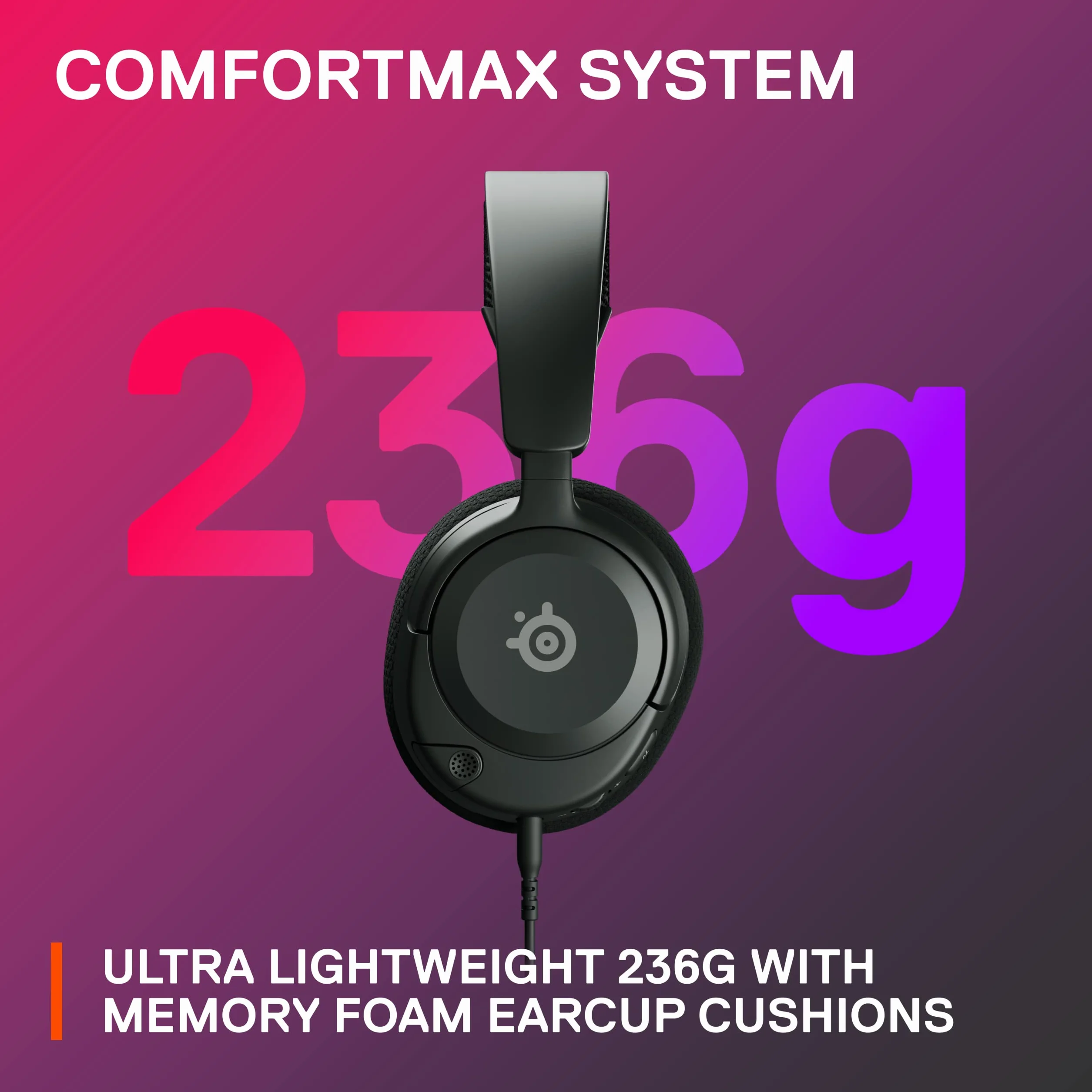 NOWY wielosystemowy zestaw słuchawkowy do gier SteelSeries Arctis Nova 1, sterowniki Hi-Fi - dźwięk przestrzenny 360°, wygodna konstrukcja, trwały, ultralekki, mikrofon z redukcją szumów, PC, PS5/PS4,