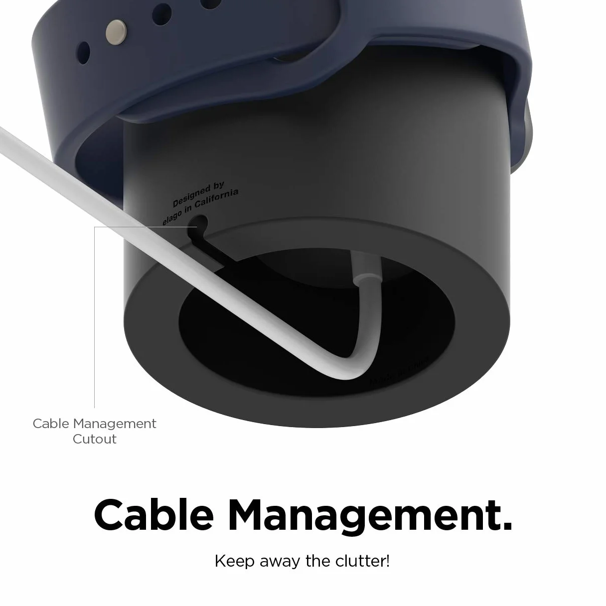 elago Stojak na ładowarkę W2 kompatybilny z Apple Watch Series Ultra3/Ultra2/Ultra/10/9/8/7/6/5/4/3/2/1,SE3/2/1 (49mm, 46mm, 45mm, 44mm, 42mm, 41mm, 40mm, 38mm)