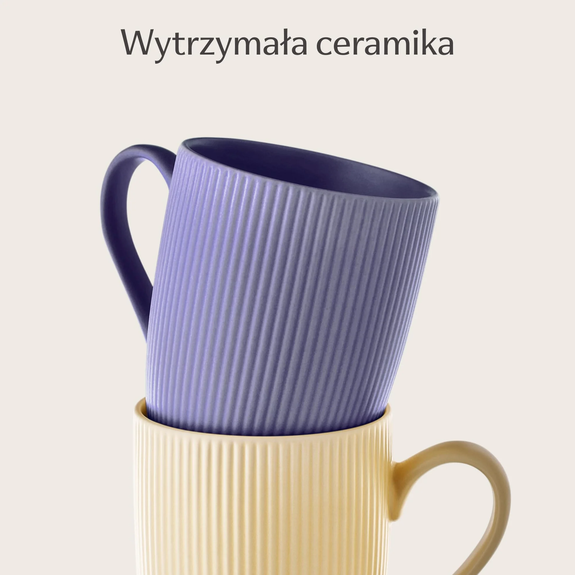 Cosumy Kawałki Zestaw 6 Pastelowych Kubków do Kawy - Unikalny wzór w paski - Matowy wygląd i ceramiczny kształt - Można używać w kuchence mikrofalowej - Można myć w zmywarce