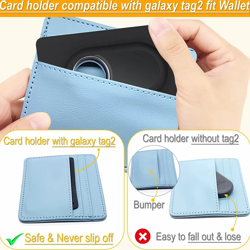 Galaxy Tag2 etui na portfel elastyczne smukłe etui na karty pasuje do torebki kopertówki plecak na nadgarstek czarny