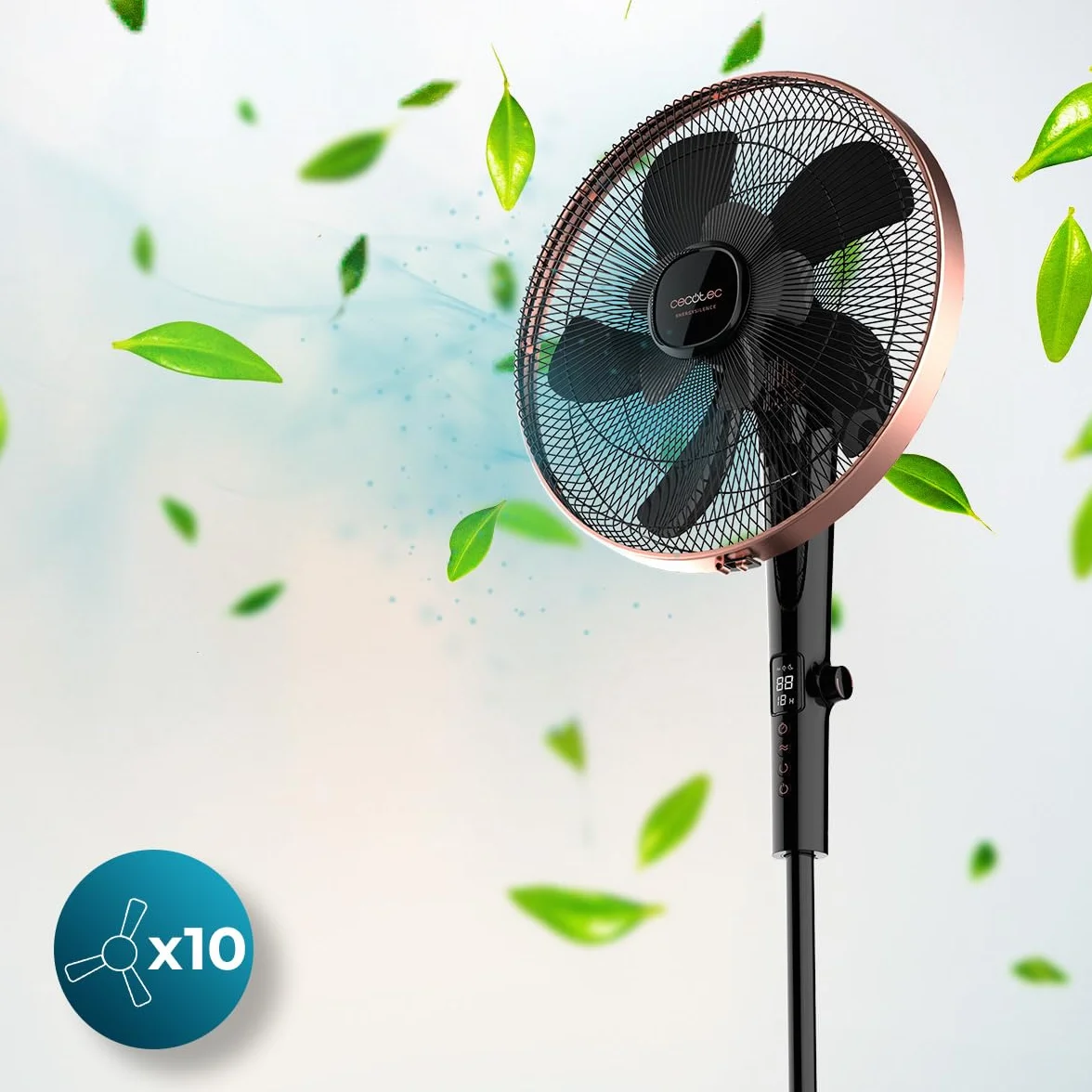 Cecotec Wentylator stojący EnergySilence 1040 SmartExtreme 16" 28 W DC 24 prędkości 3 tryby oscylacja regulacja wysokości