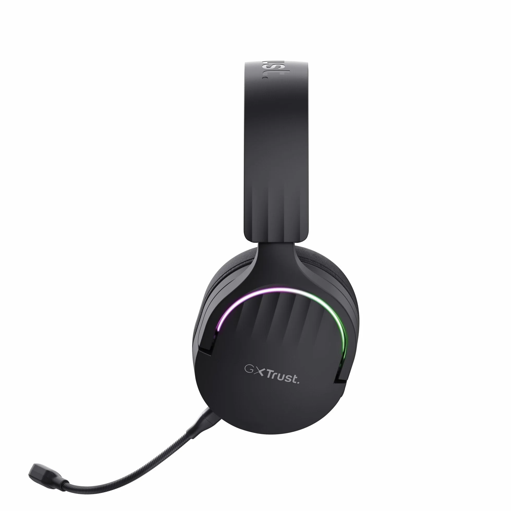 GXTrust 491 Fayzo zestaw słuchawkowy gamingowy Bluetooth 2,4 GHz dźwięk przestrzenny 7.1 czas pracy baterii 22 h bezprzewodowy headset RGB wokółuszny czarny