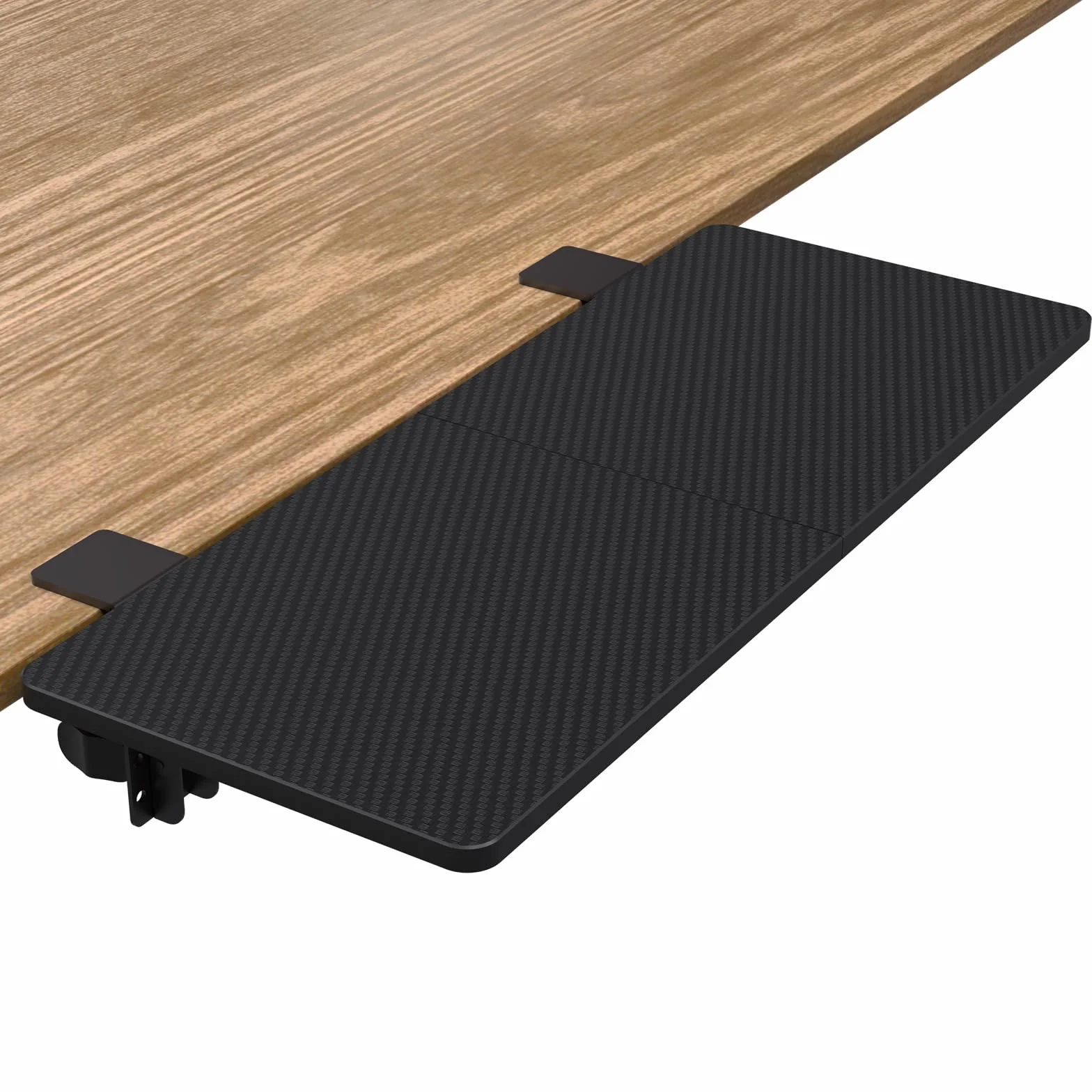 suptek Platforma przedłużająca biurko, Ergonomiczna półka na biurko, Przedłużenie biurka z zaciskiem 240 x 600 mm, Składana platforma z półką na klawiaturę, Nadaje się do biur, DSF3L