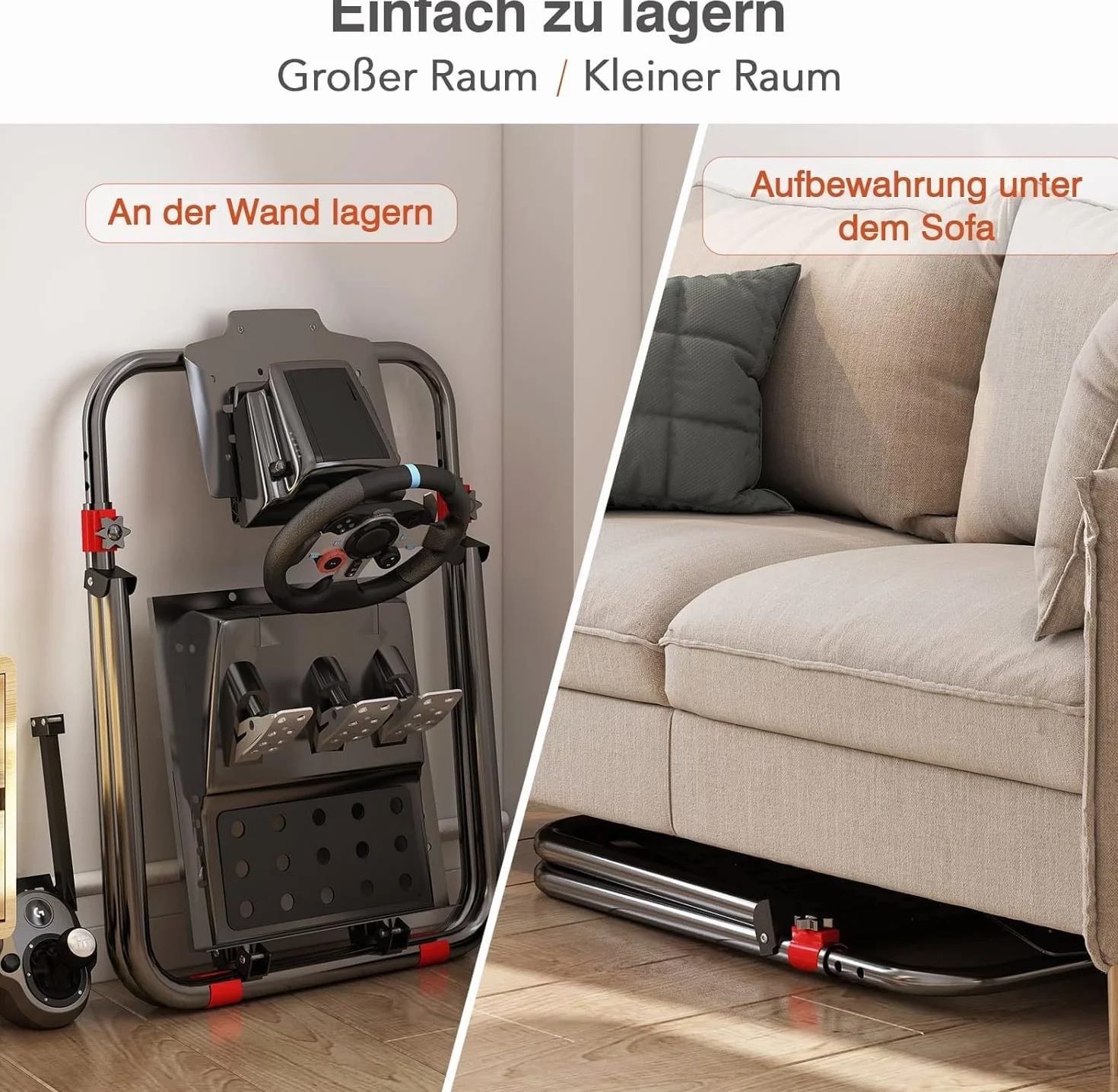 DIWANGUS Stojak na kierownicę, szybki montaż, odpowiedni do Logitech G923, G920, G29, G27, G25, składany stojak na kierownicę, odpowiedni do Thrustmaster T248X, T248, T300Rs, TX, T150, PS4, PS5, Xbox