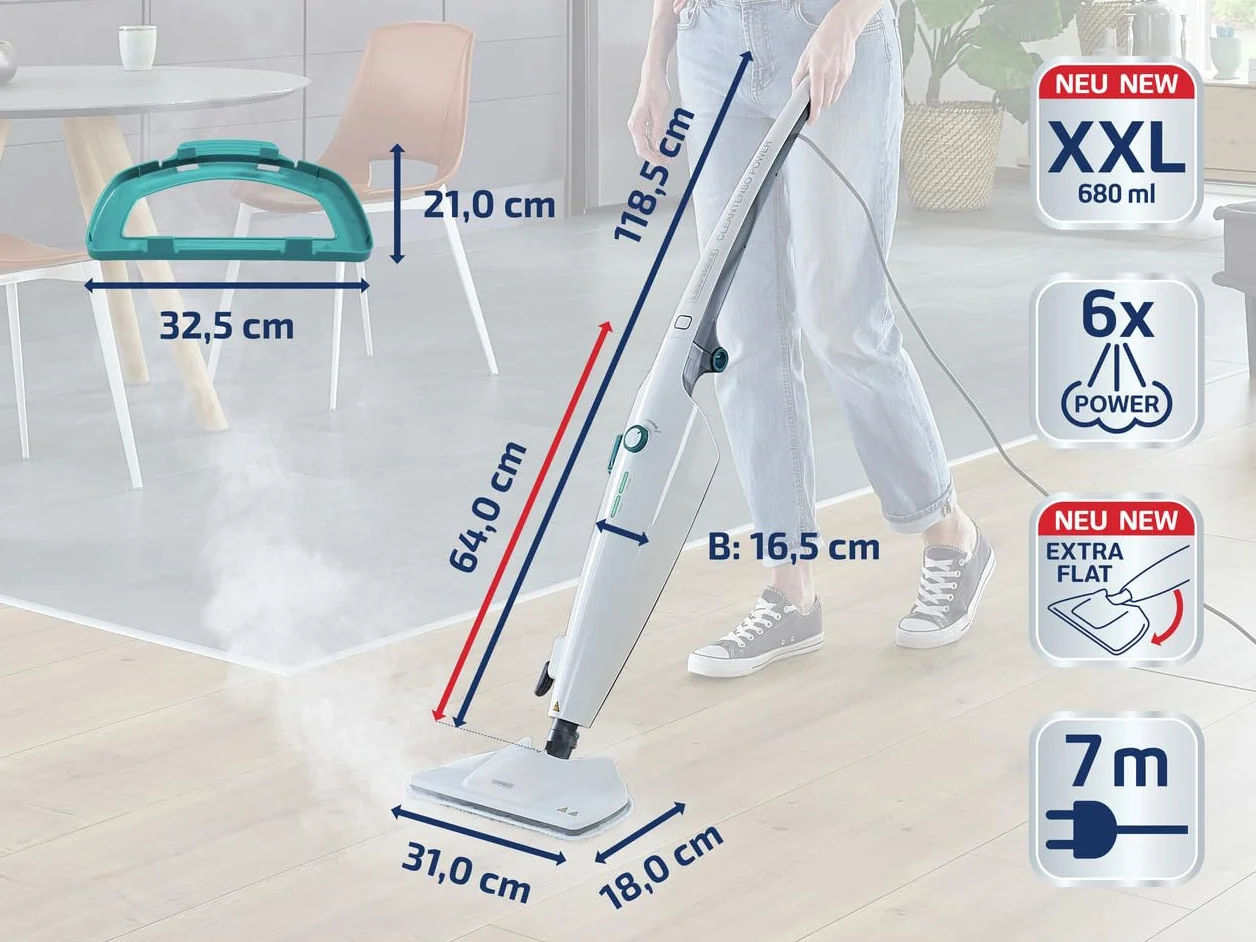 Leifheit Mop Parowy Cleantenso Power, Biały
