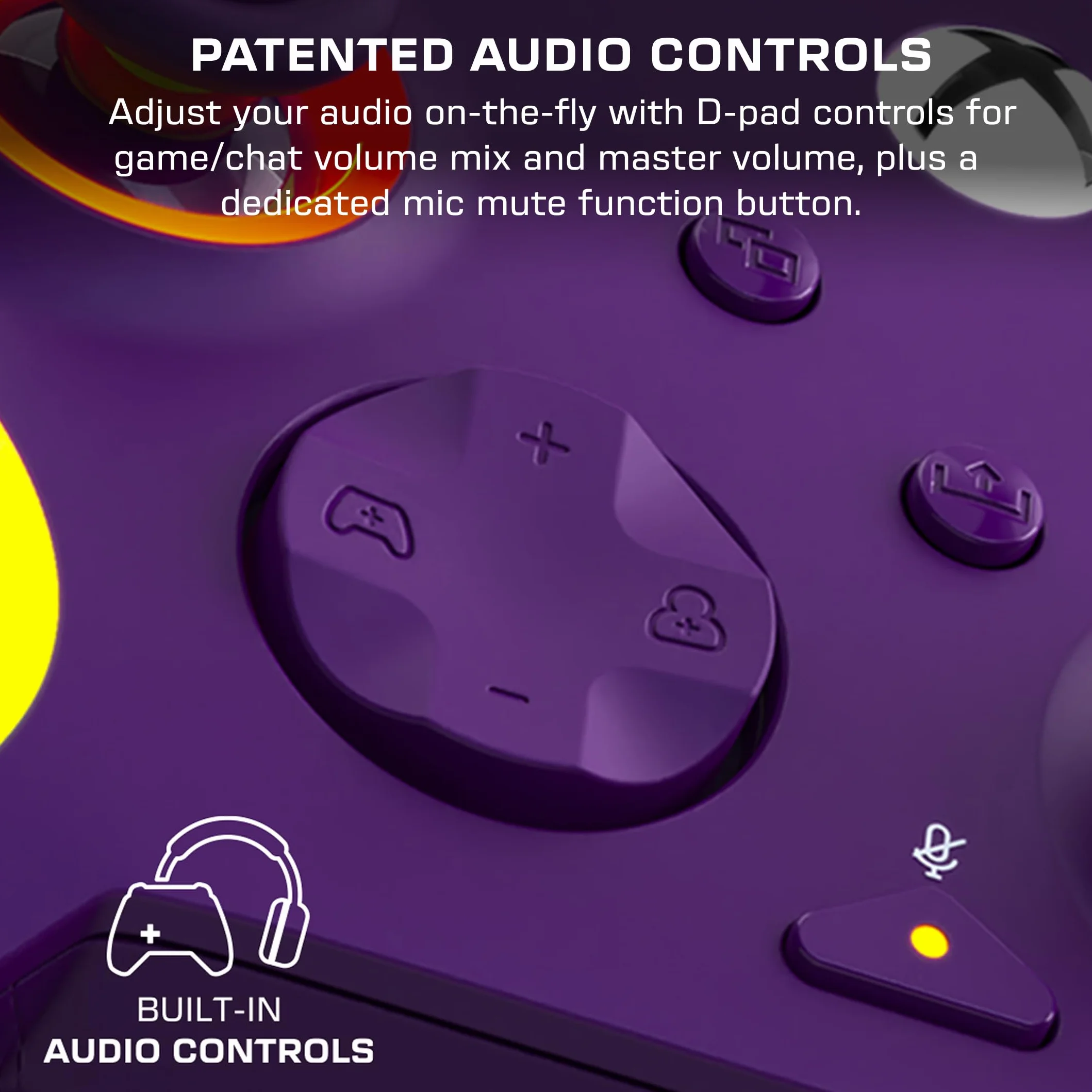 Turtle Beach Afterglow Wave Kontroler do gier RGB na przewodach w kolorze fioletowym – Licencjonowany dla Xbox Series X lub S, Xbox One i Windows